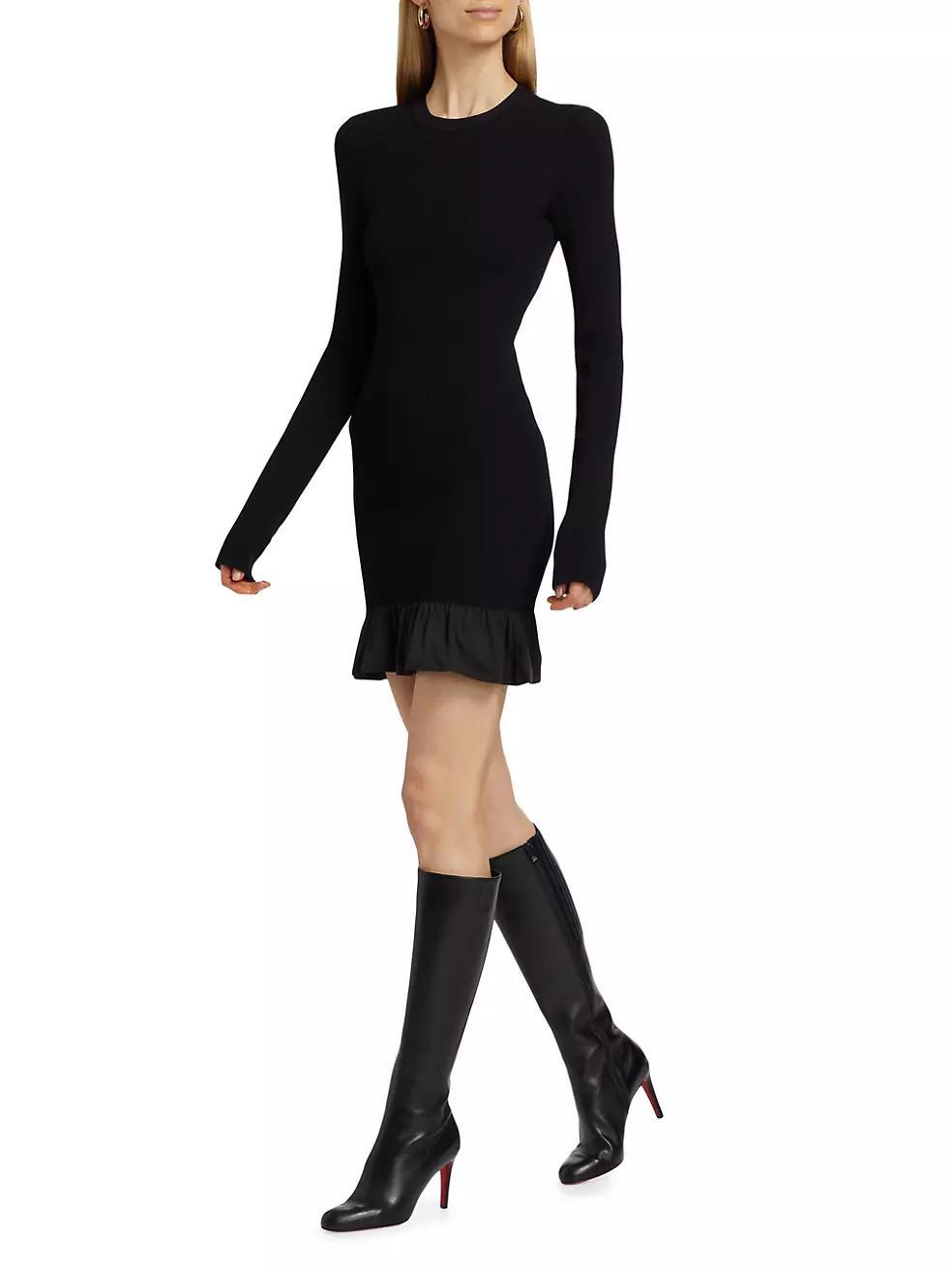 Otto Long-Sleeve Knit Minidress Product Image