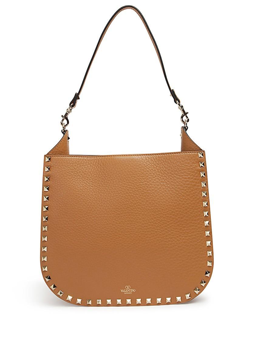 VALENTINO GARAVANI Elegant Shoulder Bag With Studded Detailing And Versatile Strap In Orange Product Image