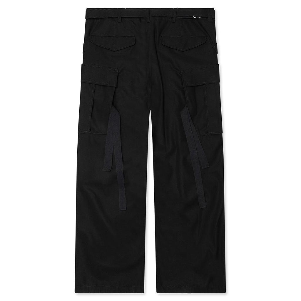 Cotton Twill Pants - Black Male Product Image