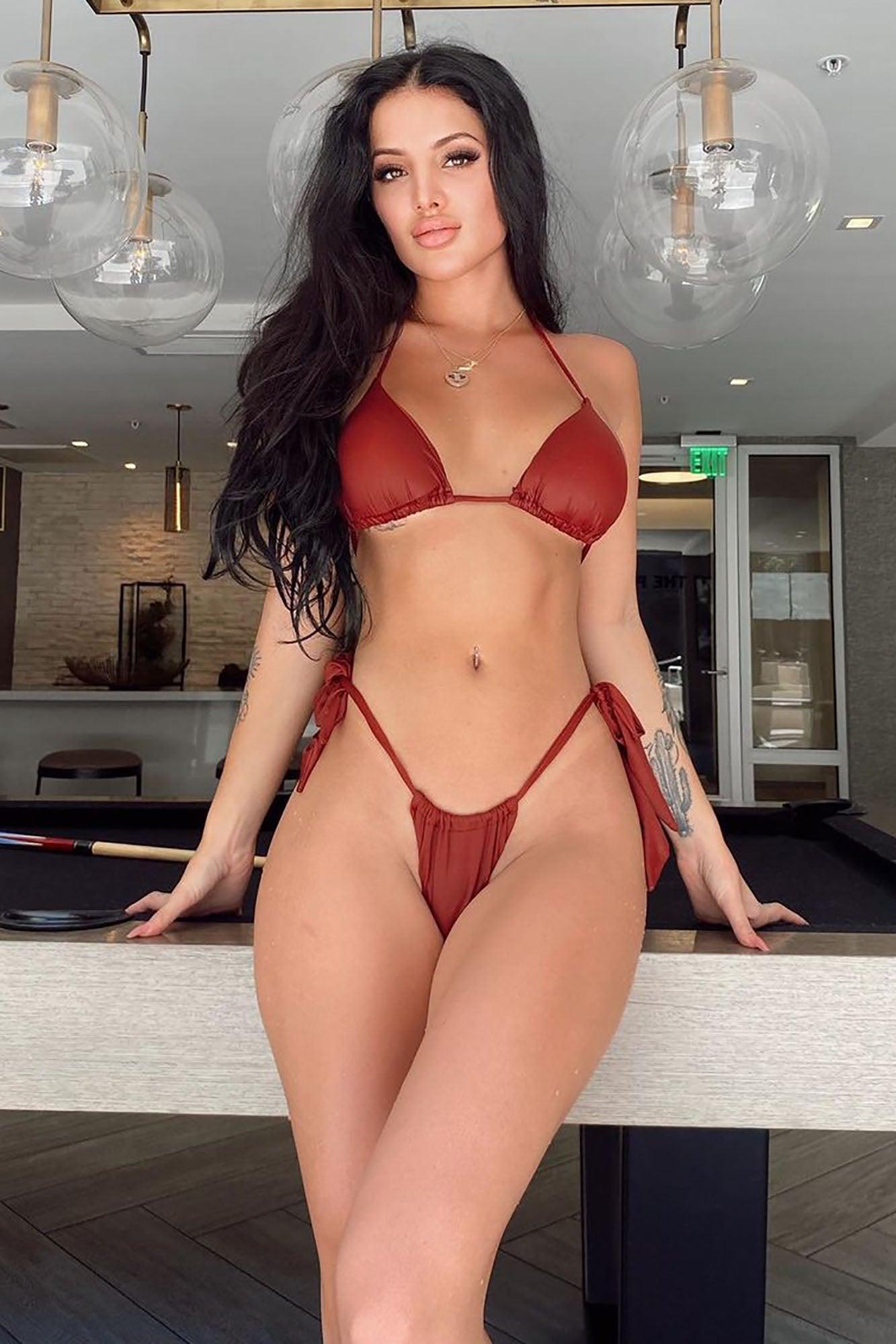 Summer On The Coast 2 Piece Swimsuit - Rust Product Image