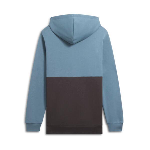 PUMA Power Mens Colorblock Hoodie in Grey Skies Product Image