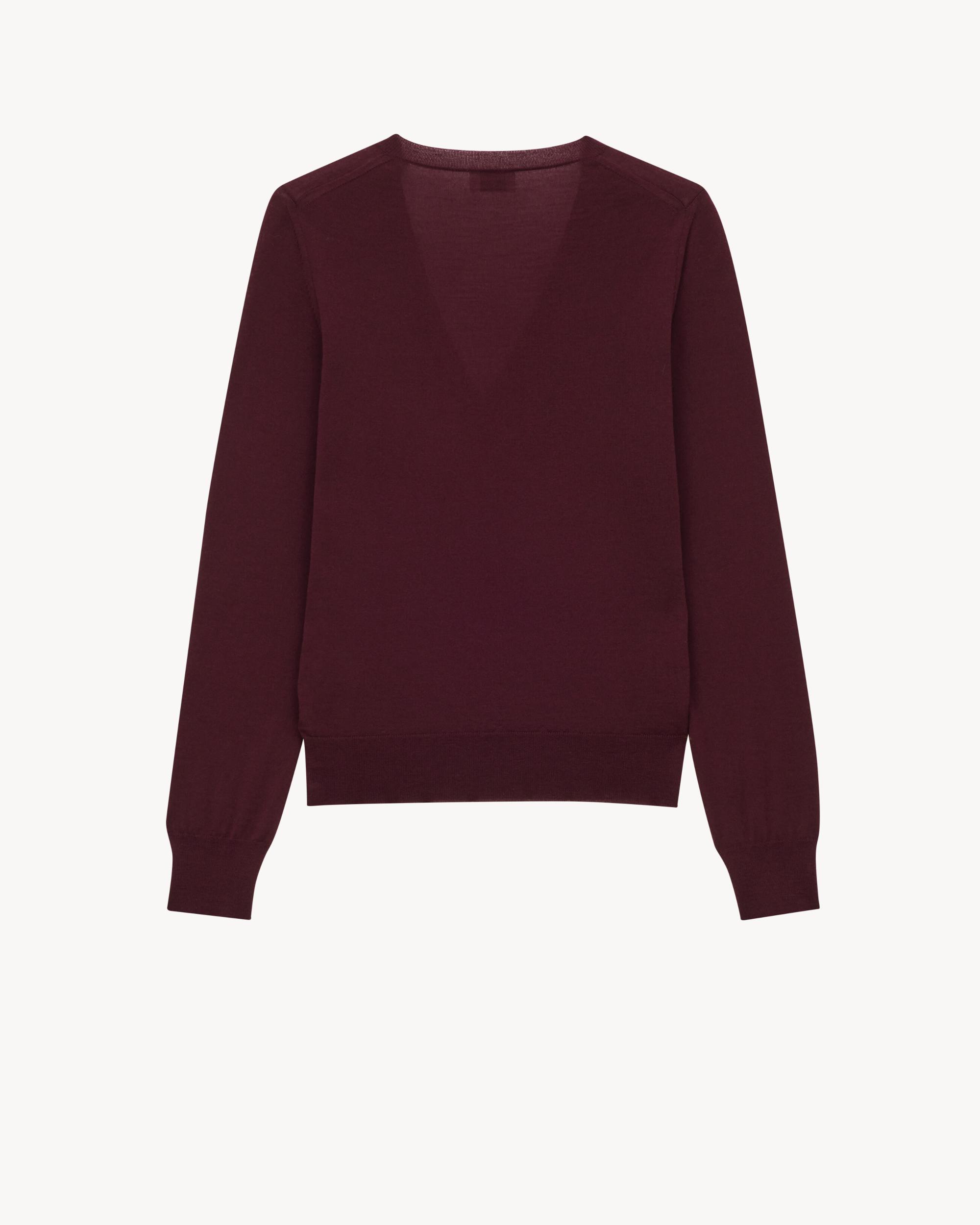 V-neck sweater in wool Product Image