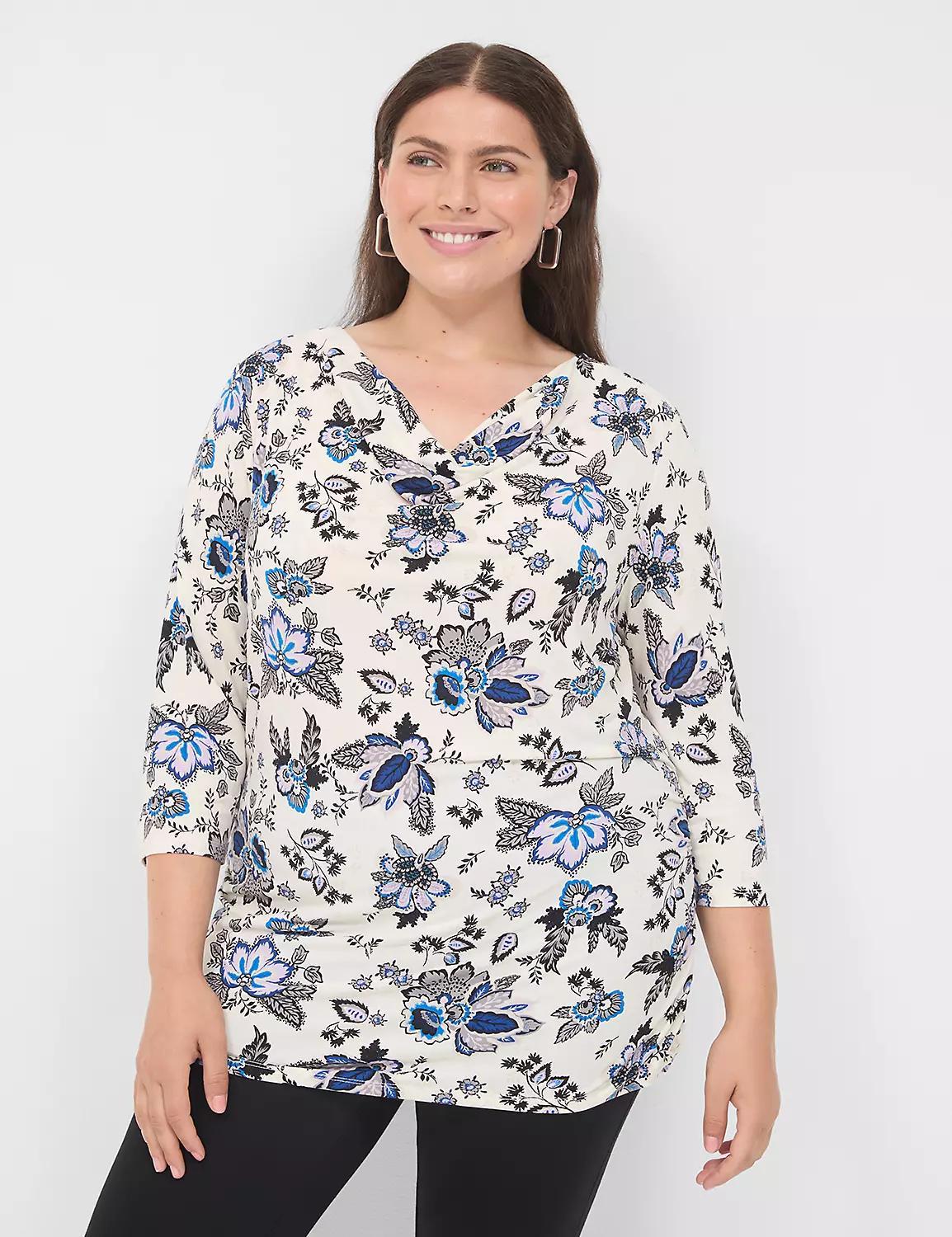 Cowlneck Shirred-Side Top Product Image