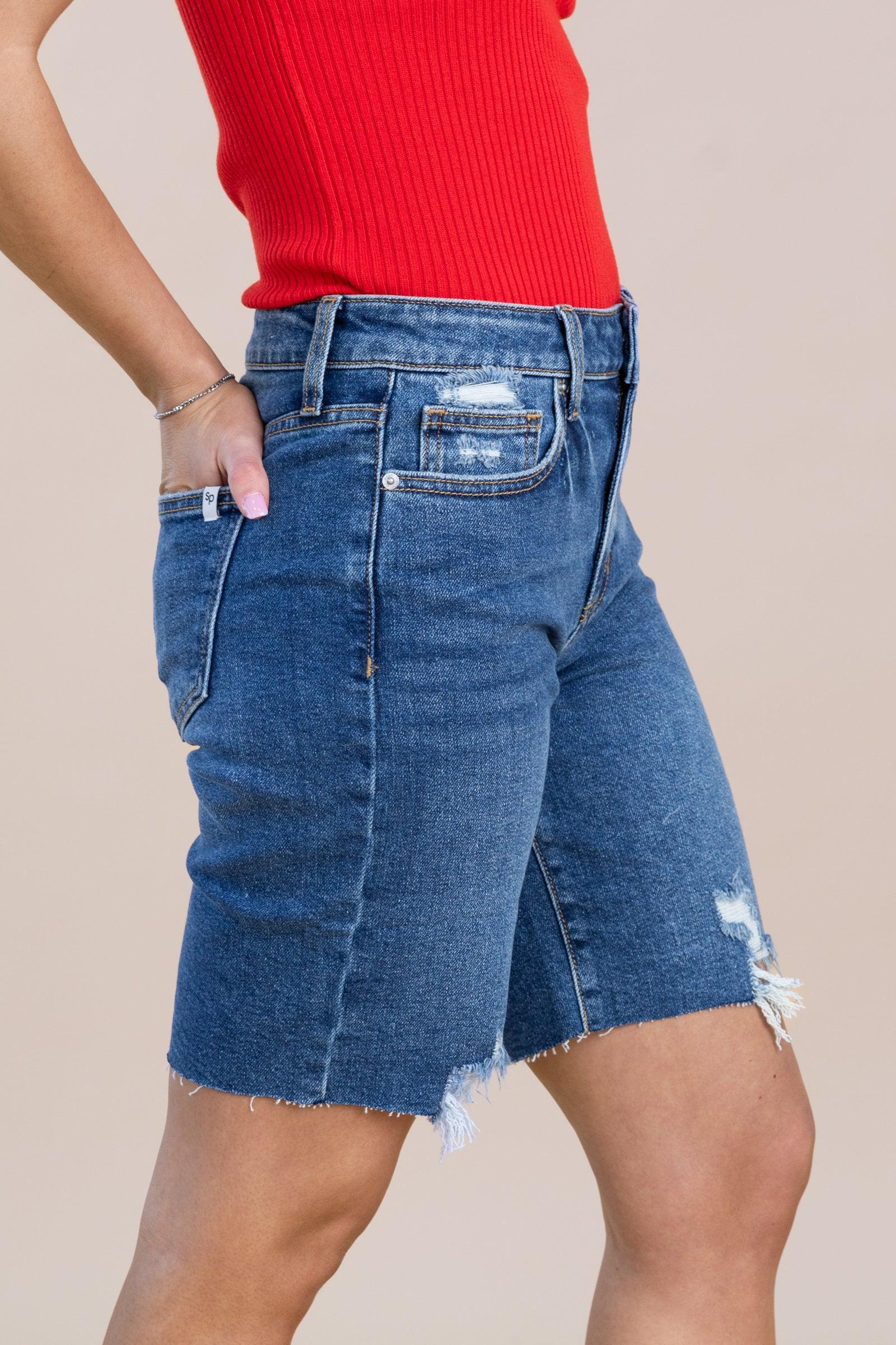 Sneak Peek Medium Wash Bermuda Comfort Short Product Image