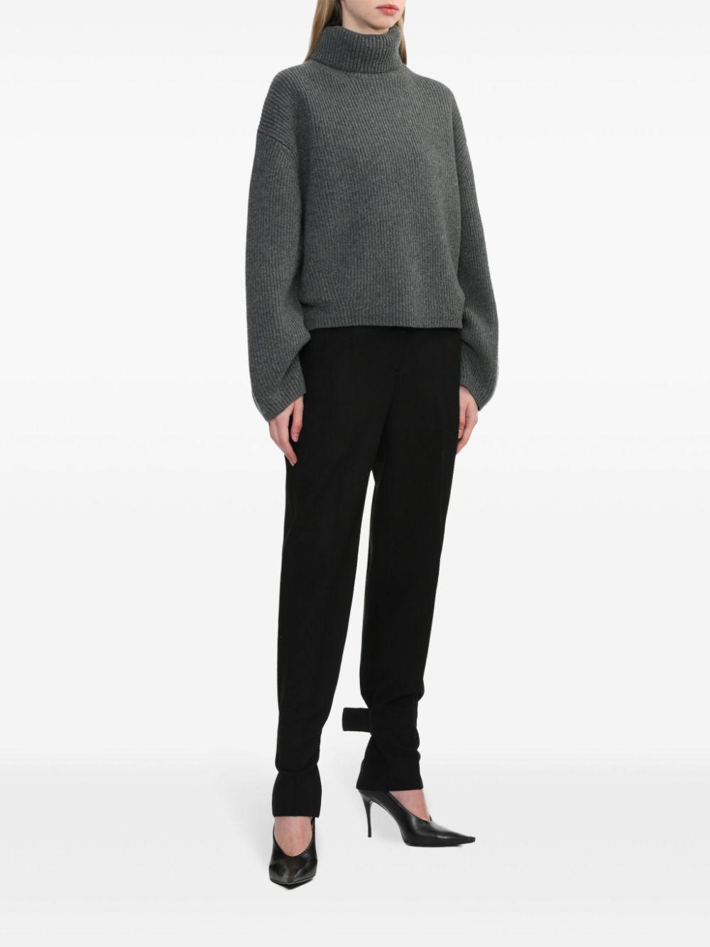 TOTÊME Roll-neck Sweater In Grey Product Image