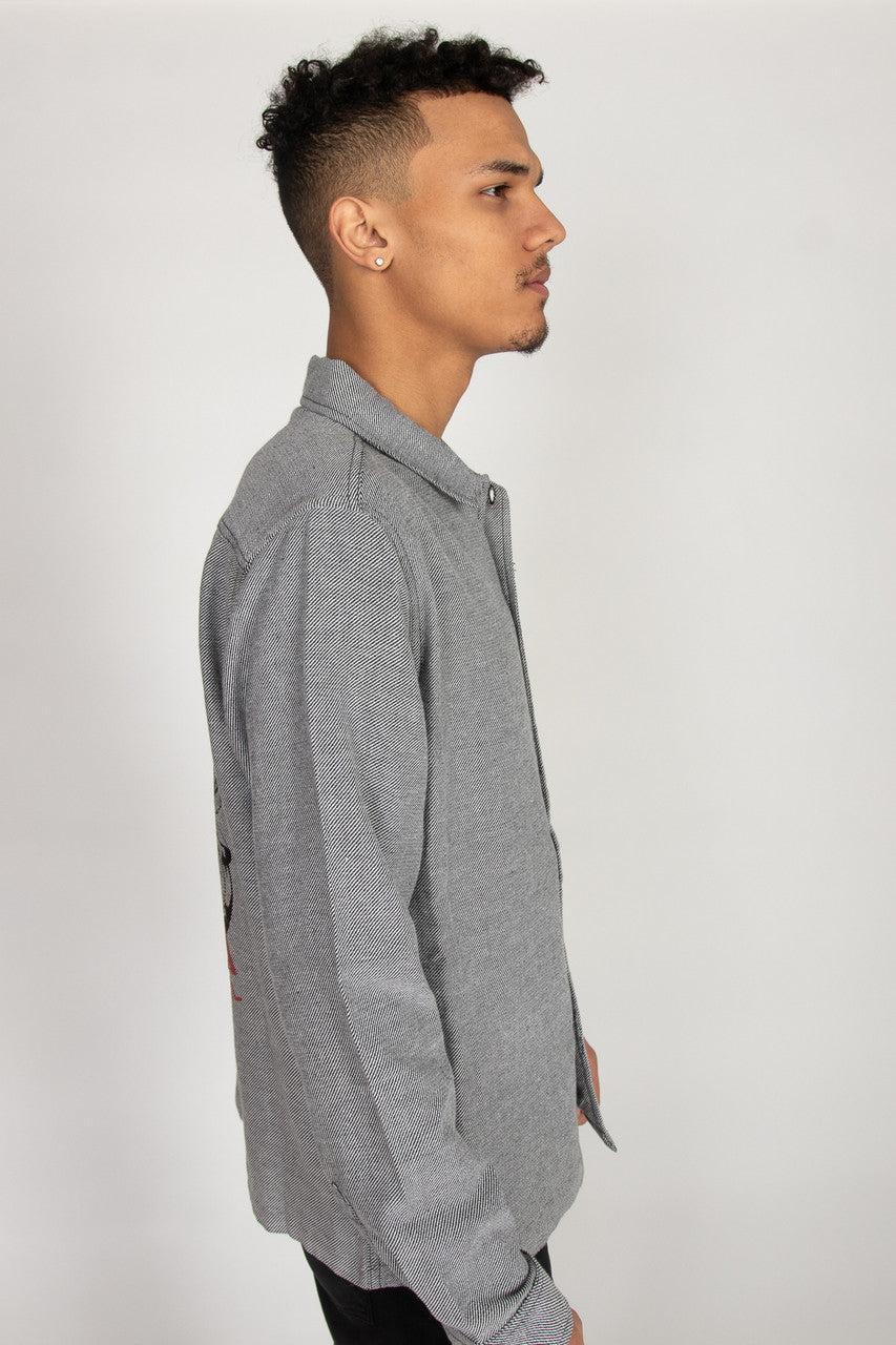 Long Sleeve Motorcycle Button Up Shirt Product Image