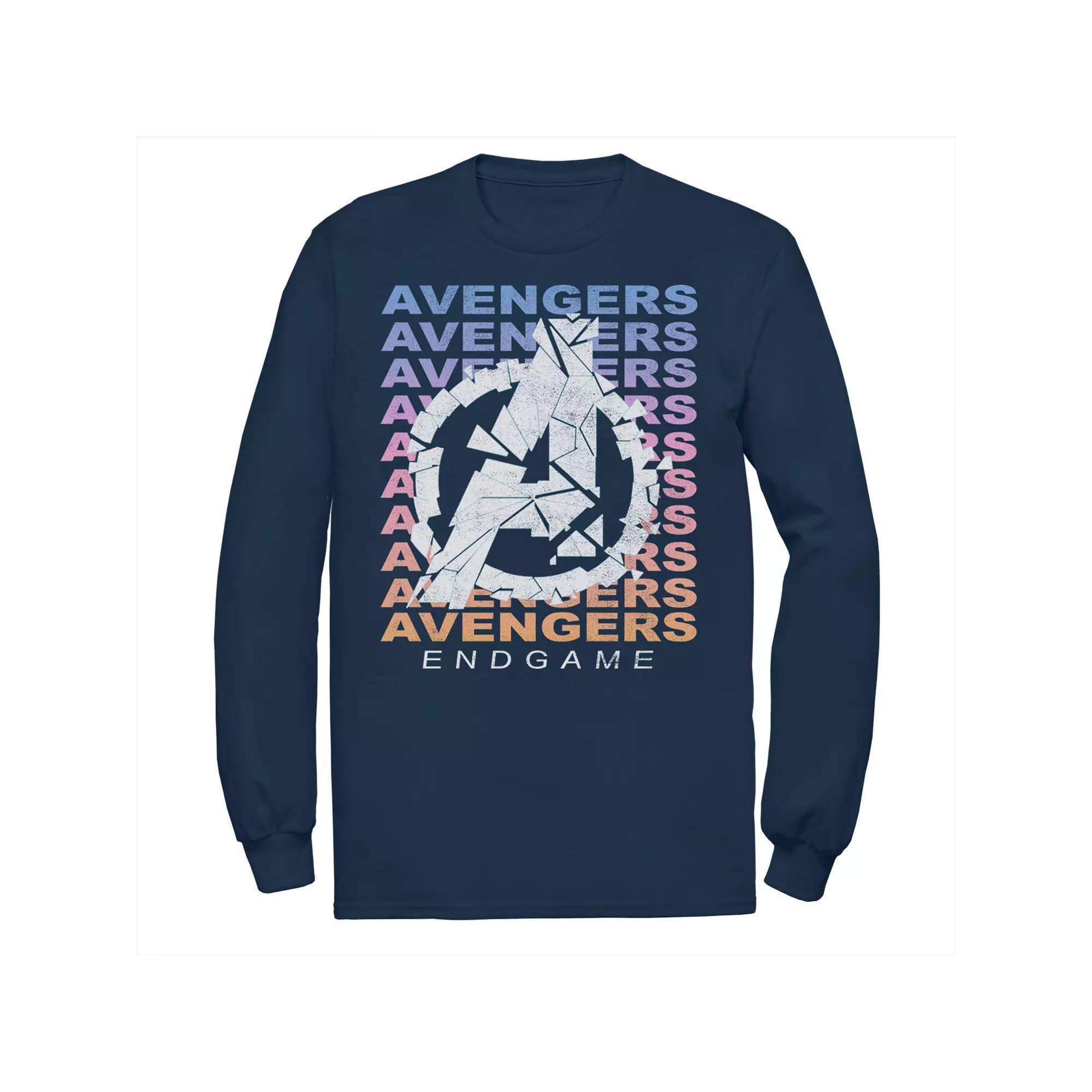 Men's Marvel Avengers: Endgame Gradient Logo Shatter Tee, Size: 3XL, Blue Product Image