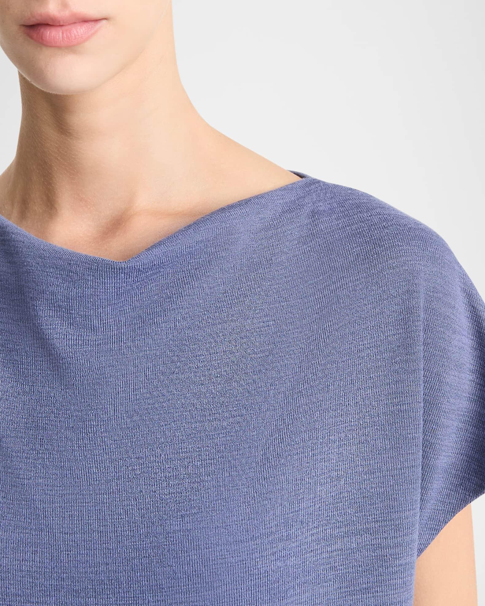 Cowl-Neck Short-Sleeve Top Product Image