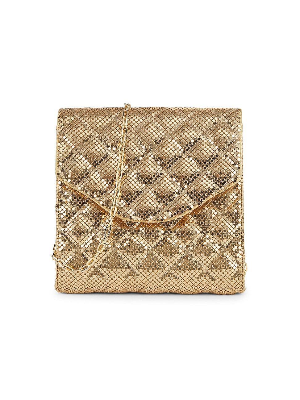 Womens Stevie Brass Mesh Clutch Product Image