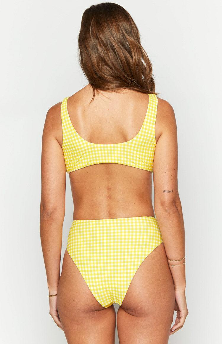 9.0 Swim Yellow Gingham St Lucia Bikini Top Product Image