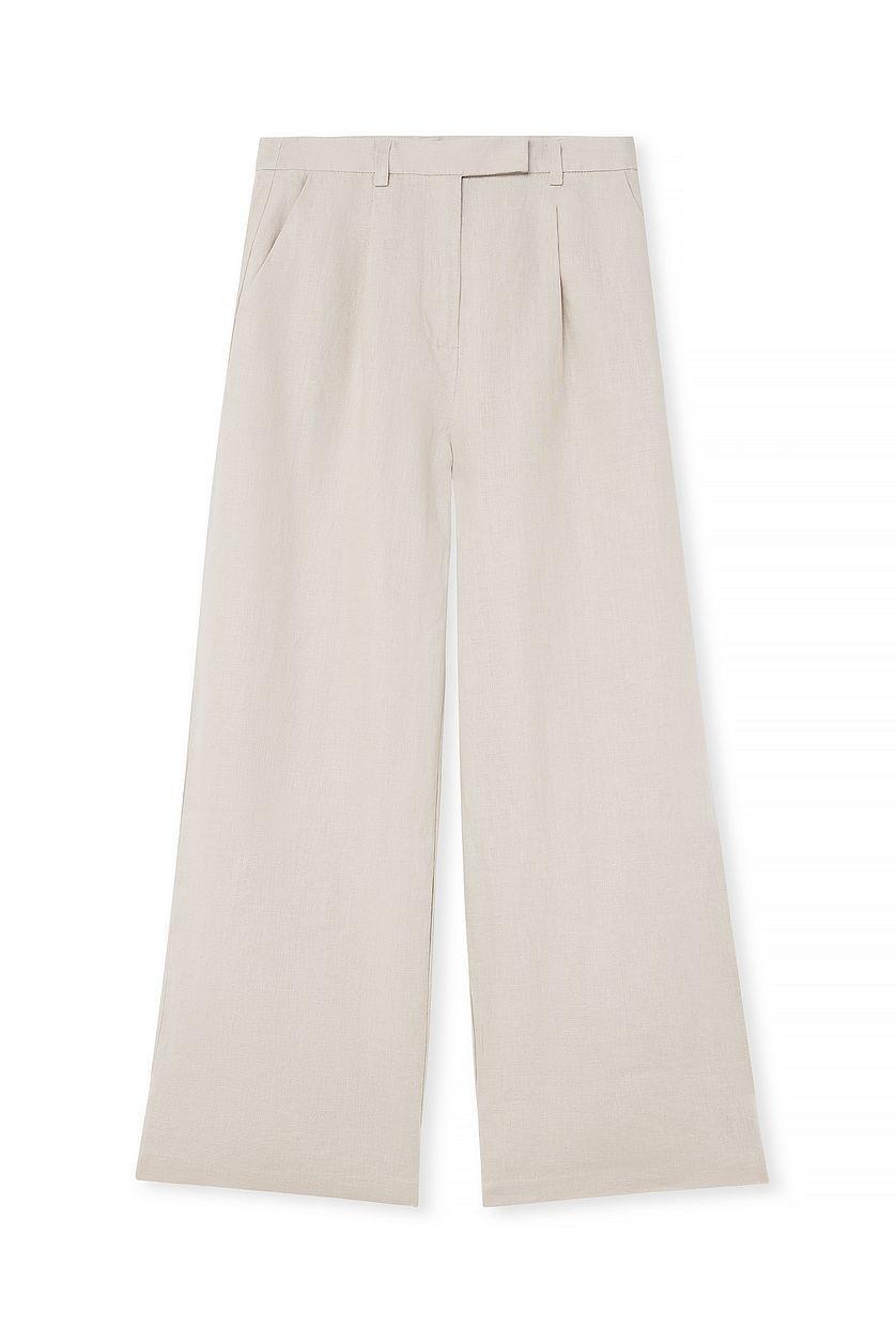 Linen Wide Leg Pants Product Image