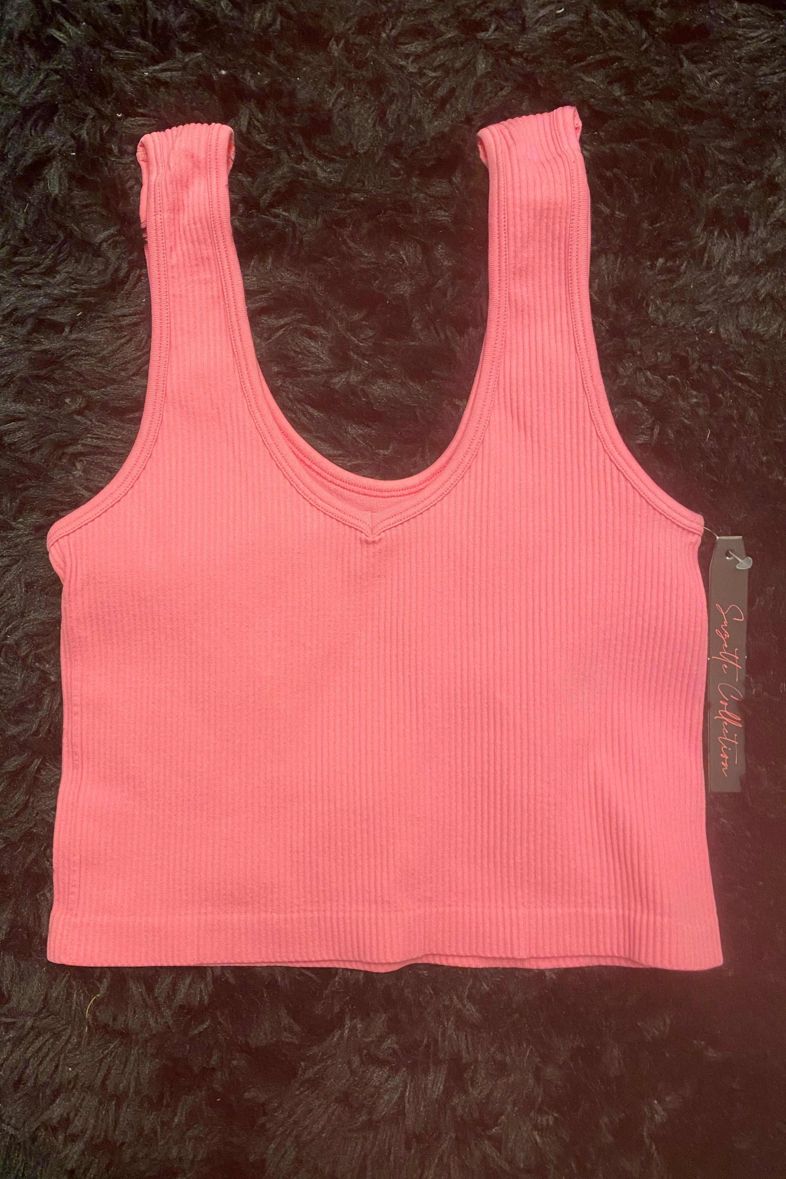 Ribbed V-Neck Brami Product Image