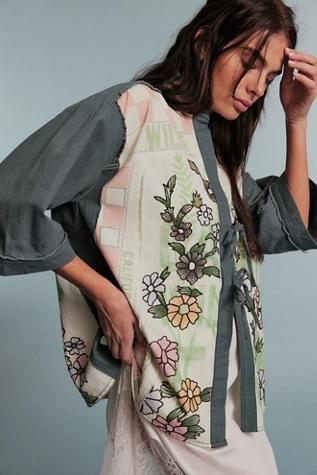 We The Free Pressed In Flowers Kimono Product Image