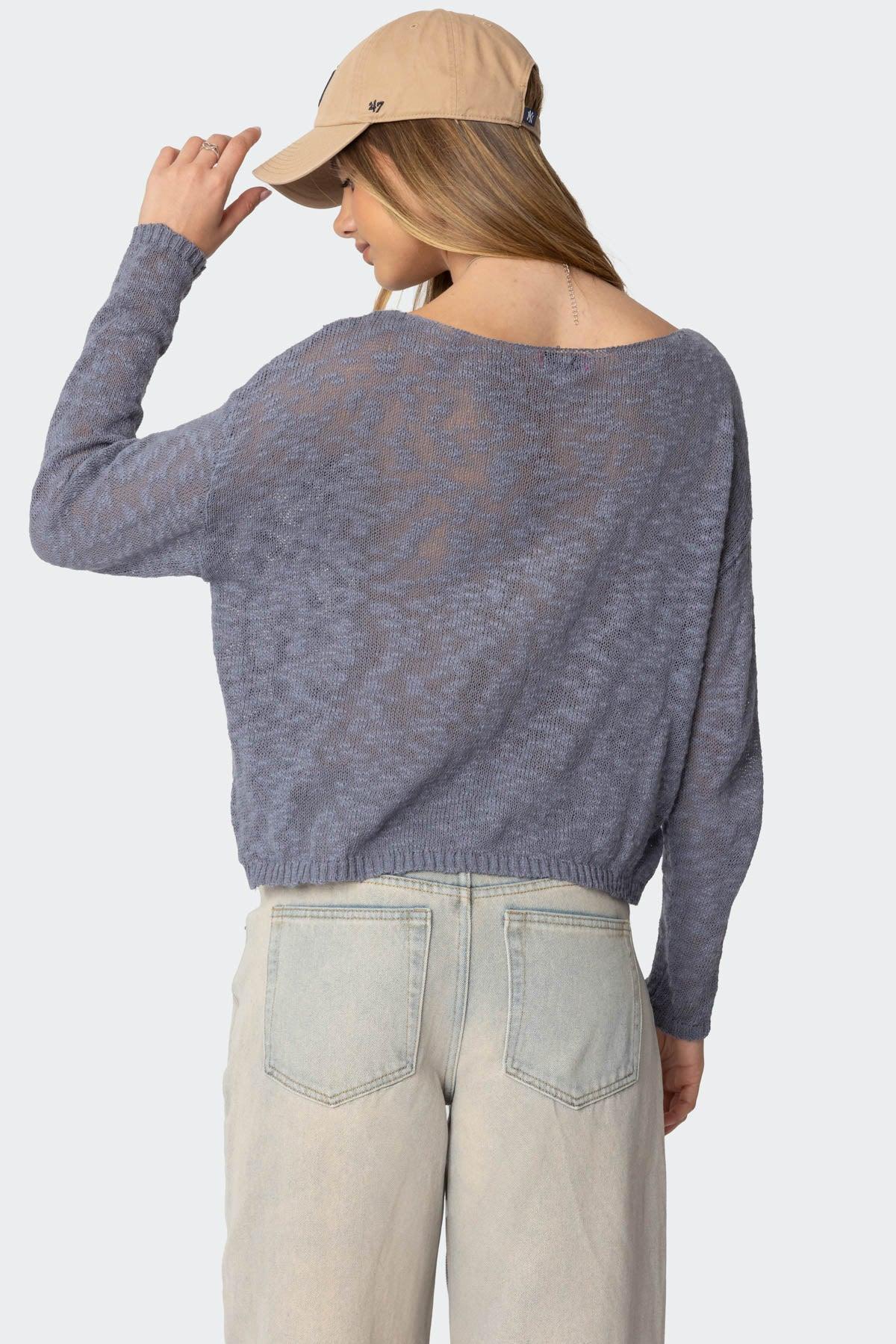 Bri Oversized Boat Neck Sweater Product Image