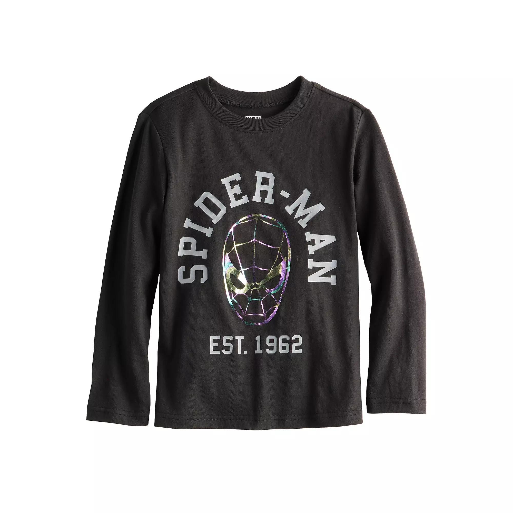Boys 4-12 Jumping Beans® Marvel Spider-Man Est. 1962 Long Sleeve Graphic Tee, Boy's, Size: 8, Spider Man Foil Product Image