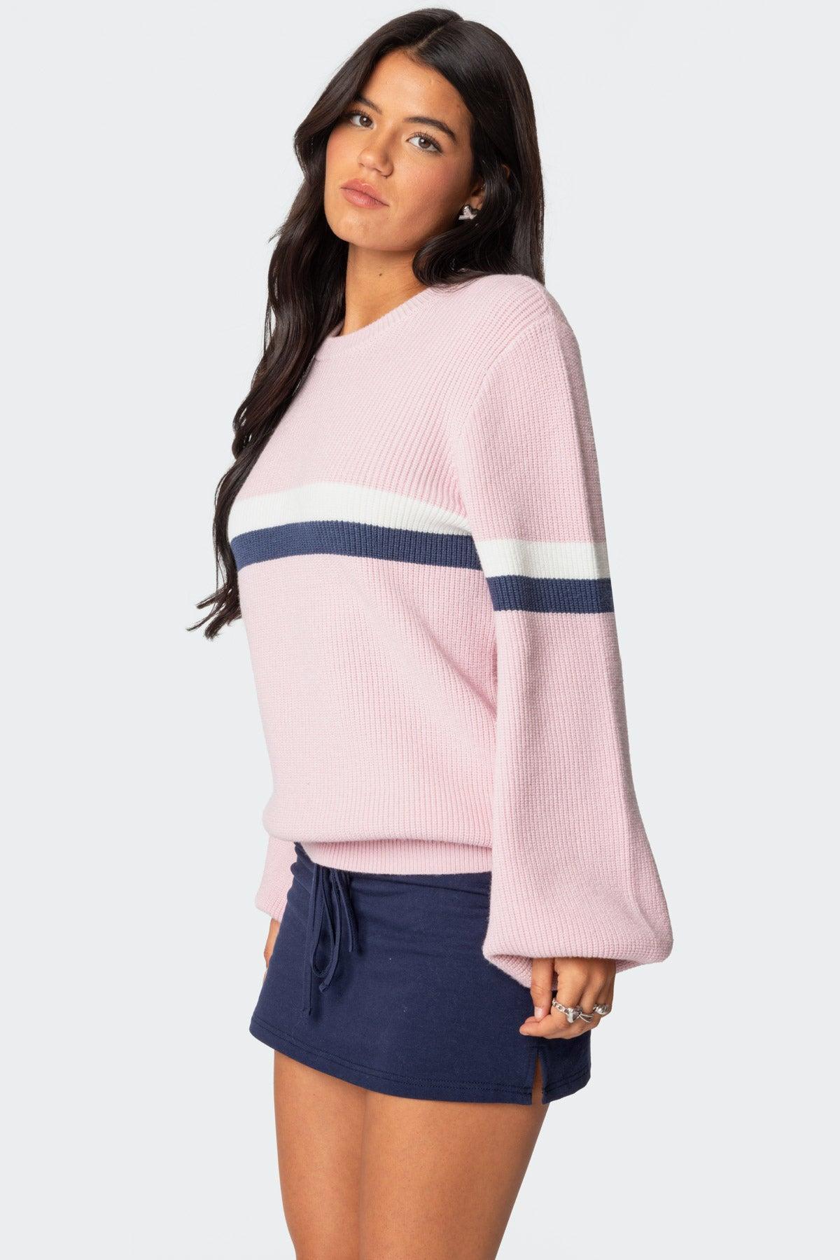 Nautical Striped Oversized Sweater Product Image