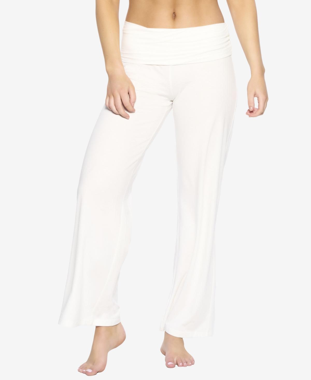 Womens Naturally Soft Wide Leg Roll Over Pant Product Image