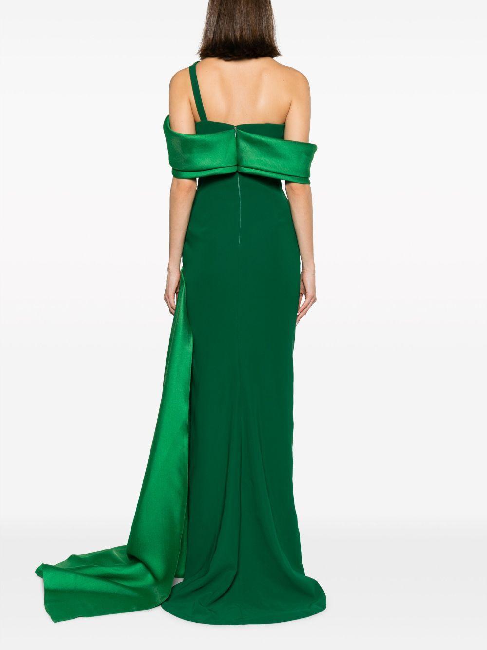 draped open-shoulder gown  Product Image