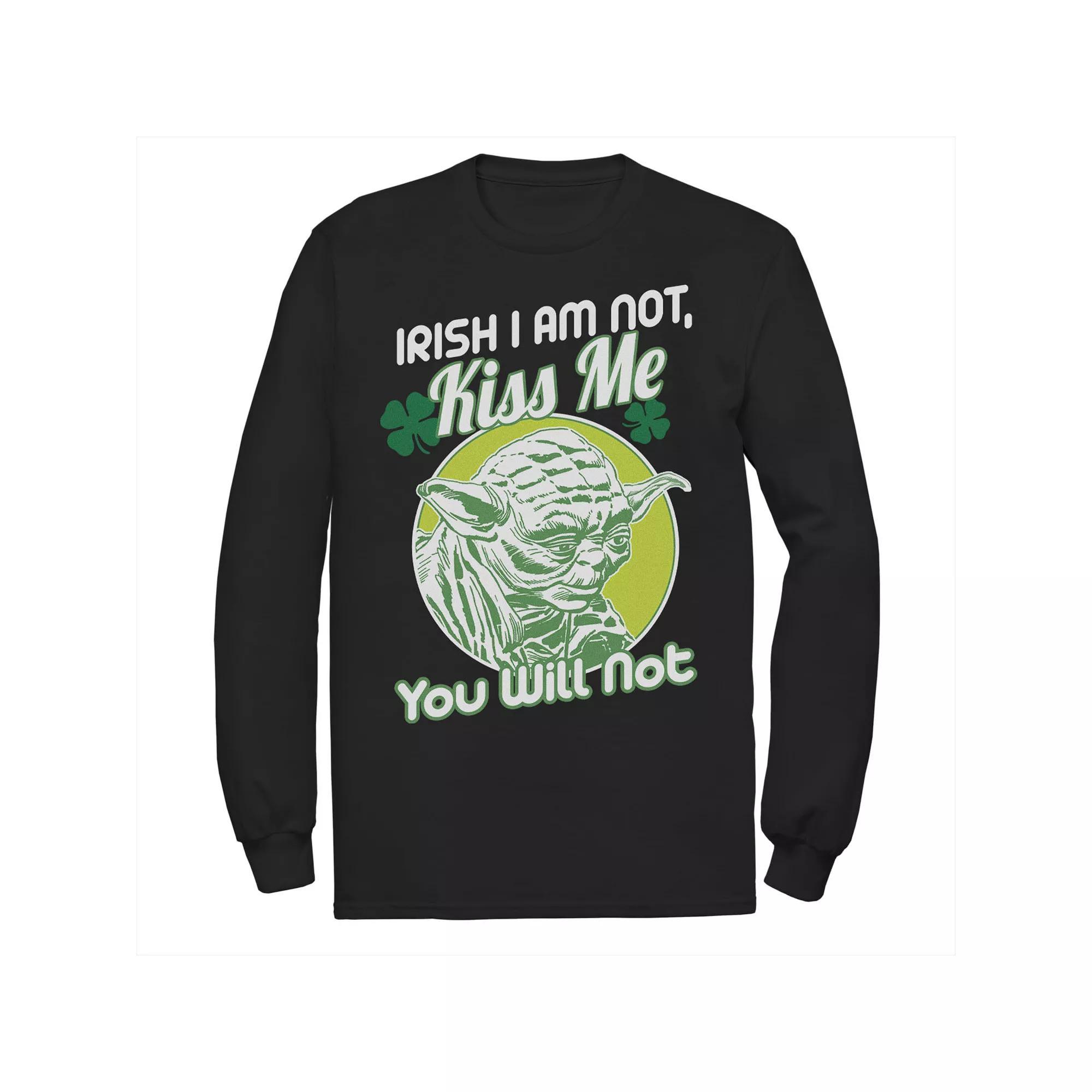 Men's Star Wars Yoda Good St Patricks Day Tee, Size: Small, Black Product Image