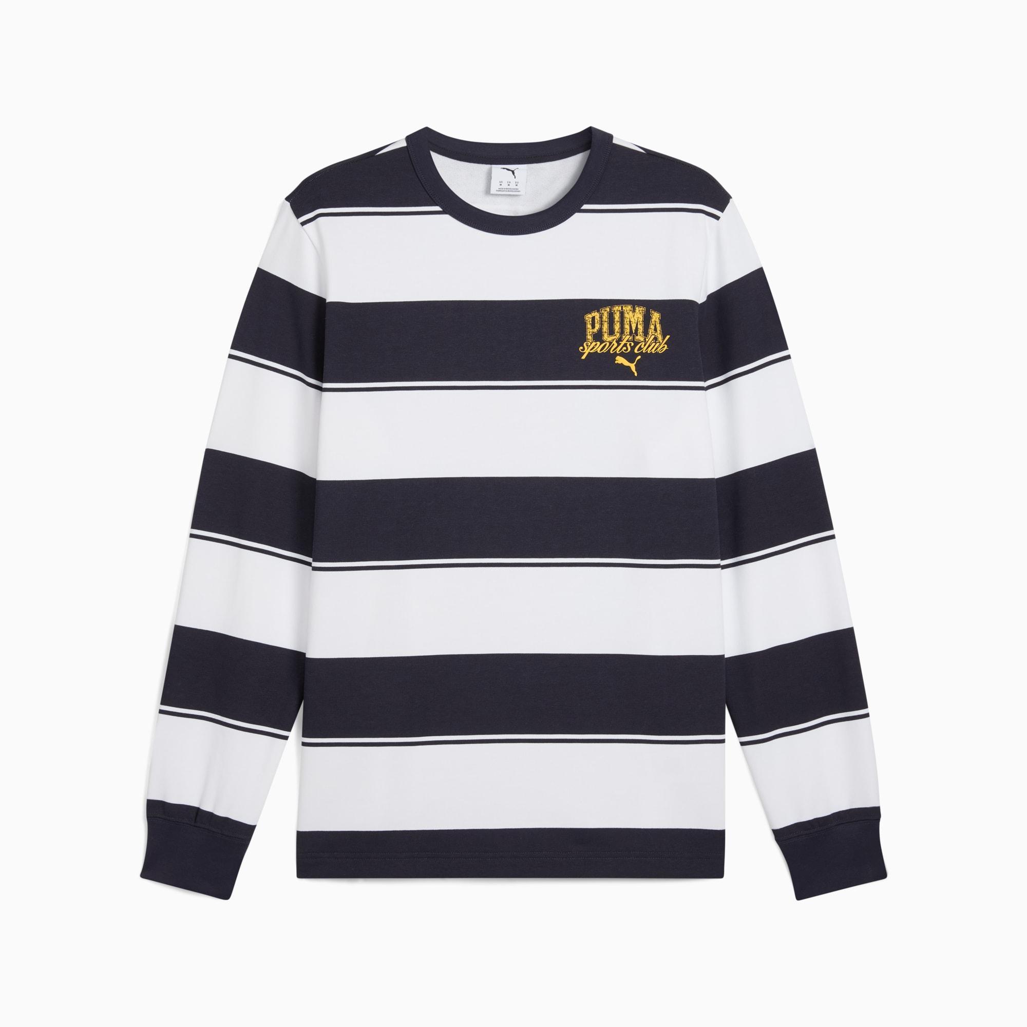 PUMA Class Men's Striped Crew Sweatshirt Product Image