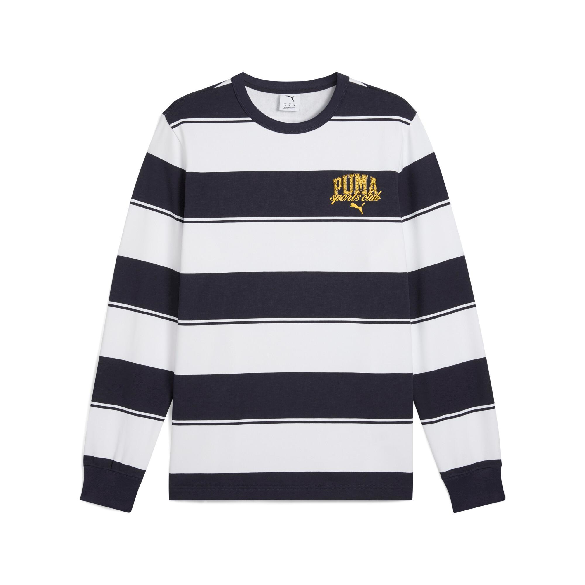 PUMA Class Men's Striped Crew Sweatshirt Product Image