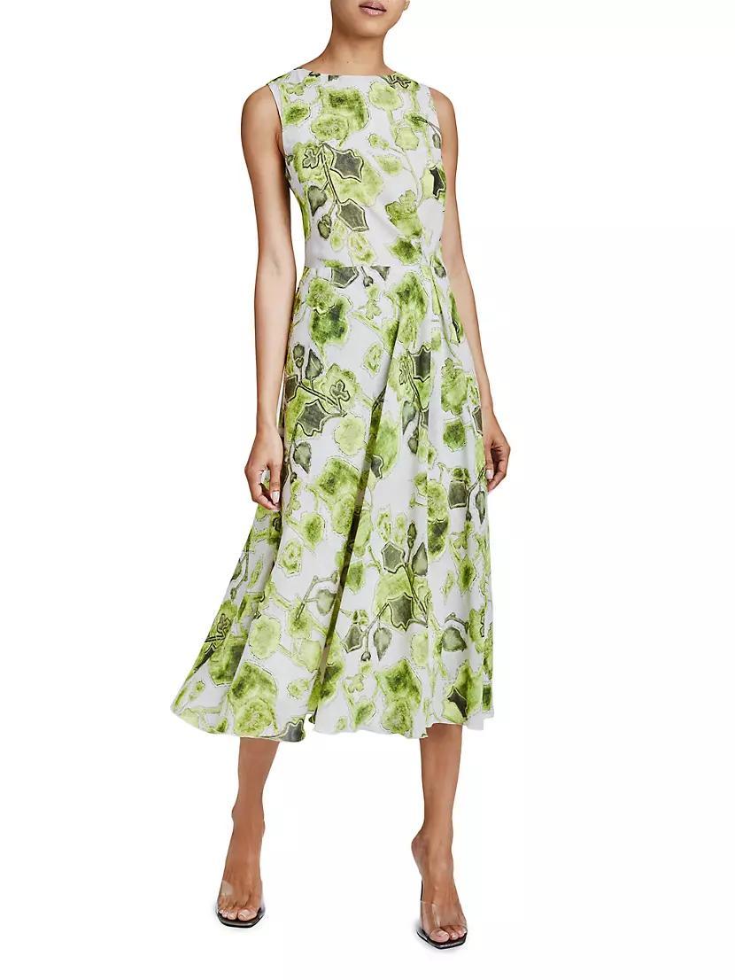 Leafy Fit-&-Flare Midi-Dress Product Image