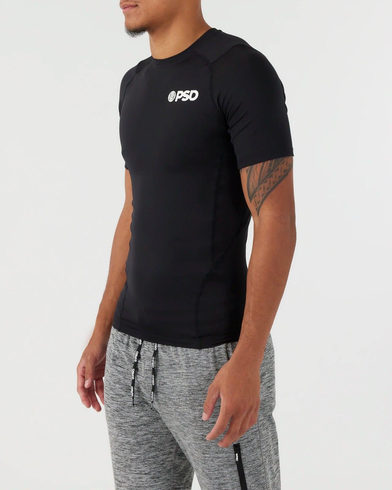 Compression Tee Short Sleeve - Black Male Product Image