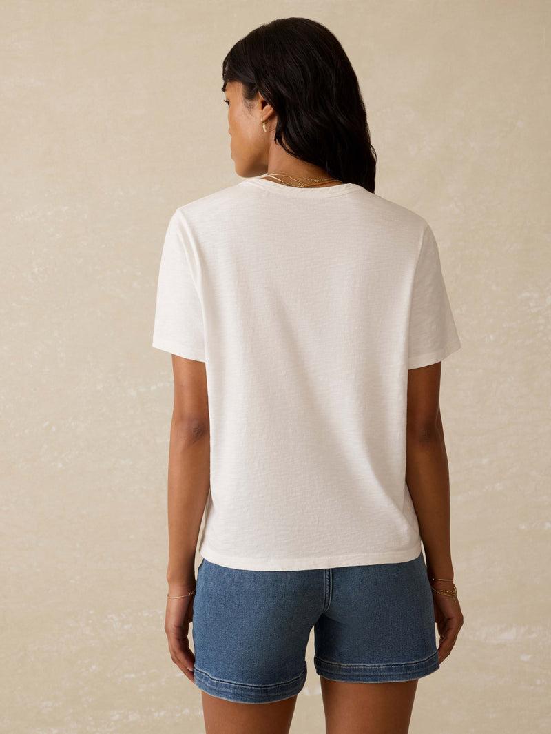 Sunwashed Regenerative Cotton Essential Tee - White Product Image
