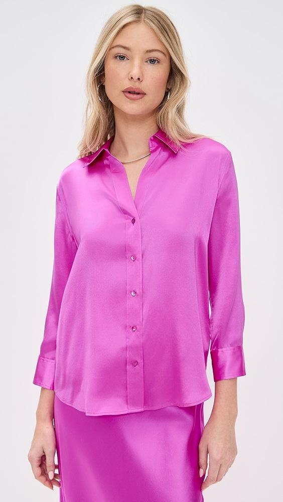 L'AGENCE Dani Silk Blouse | Shopbop Product Image