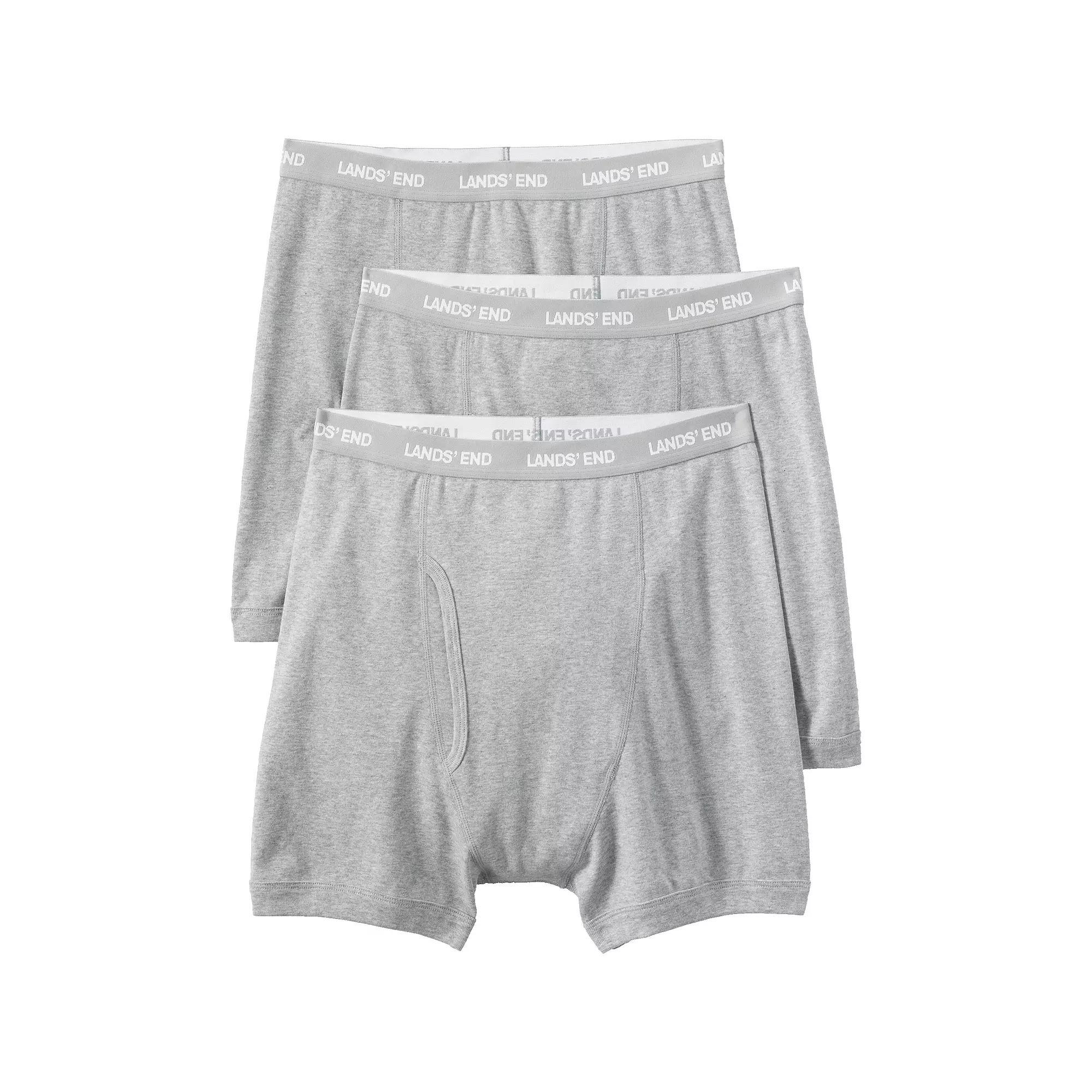 Men's Lands' End 3-pack Knit Boxer Briefs,  Product Image