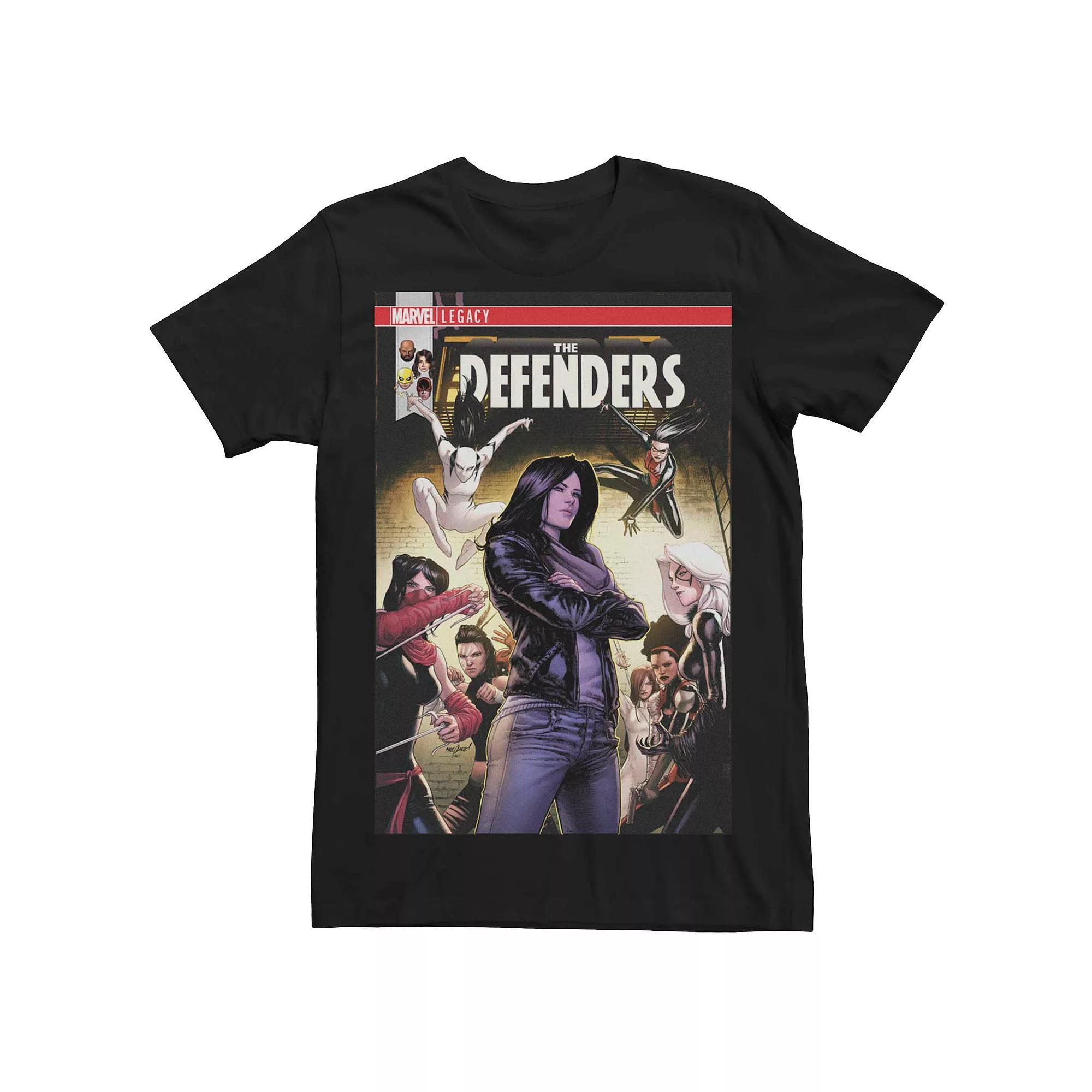 Men's Marvel The Defenders Group Shot Comic Cover Tee,  Product Image