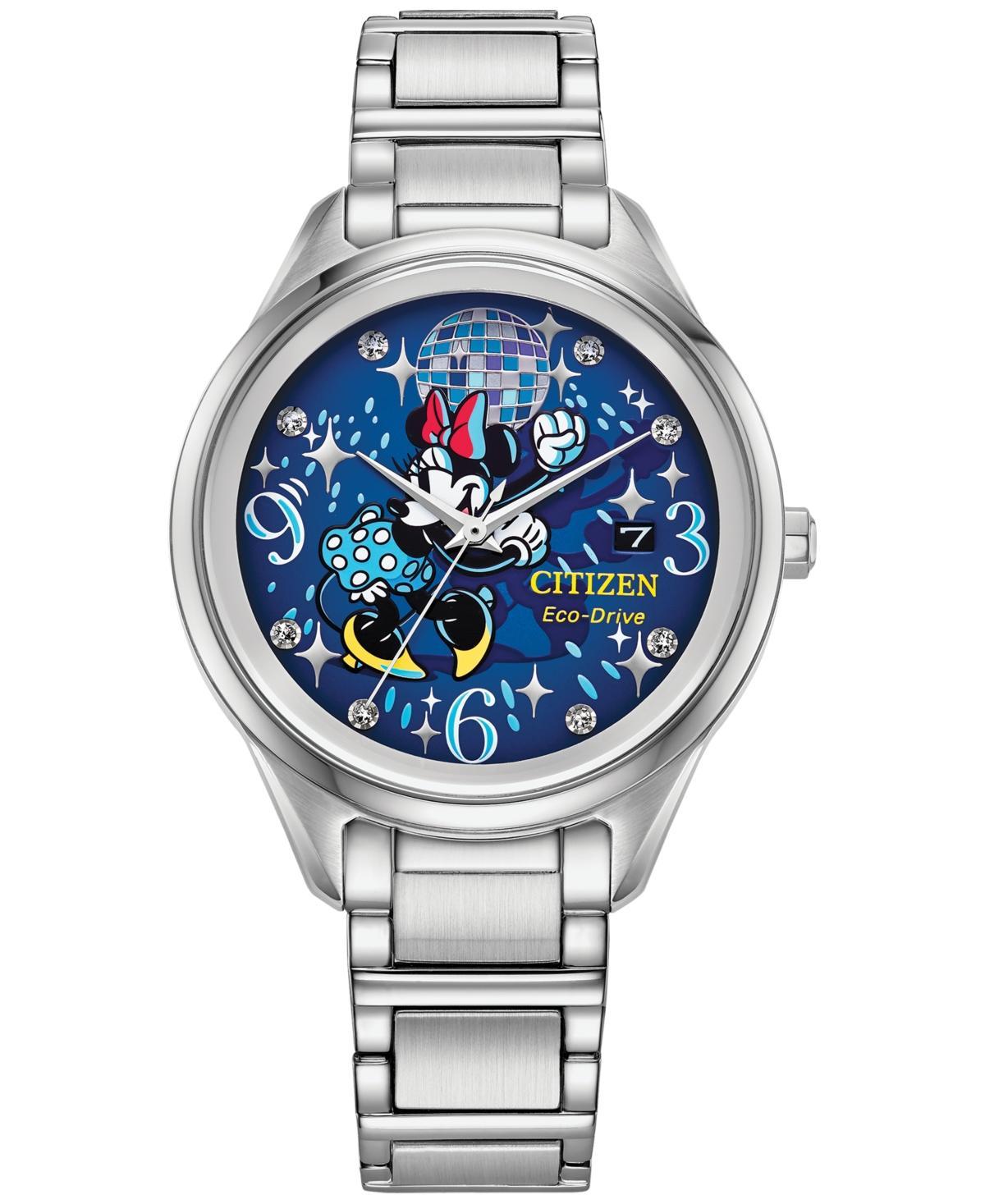 Citizen Womens Disney Collection Dancing Minnie Three Hand Stainless Steel Bracelet Watch Product Image