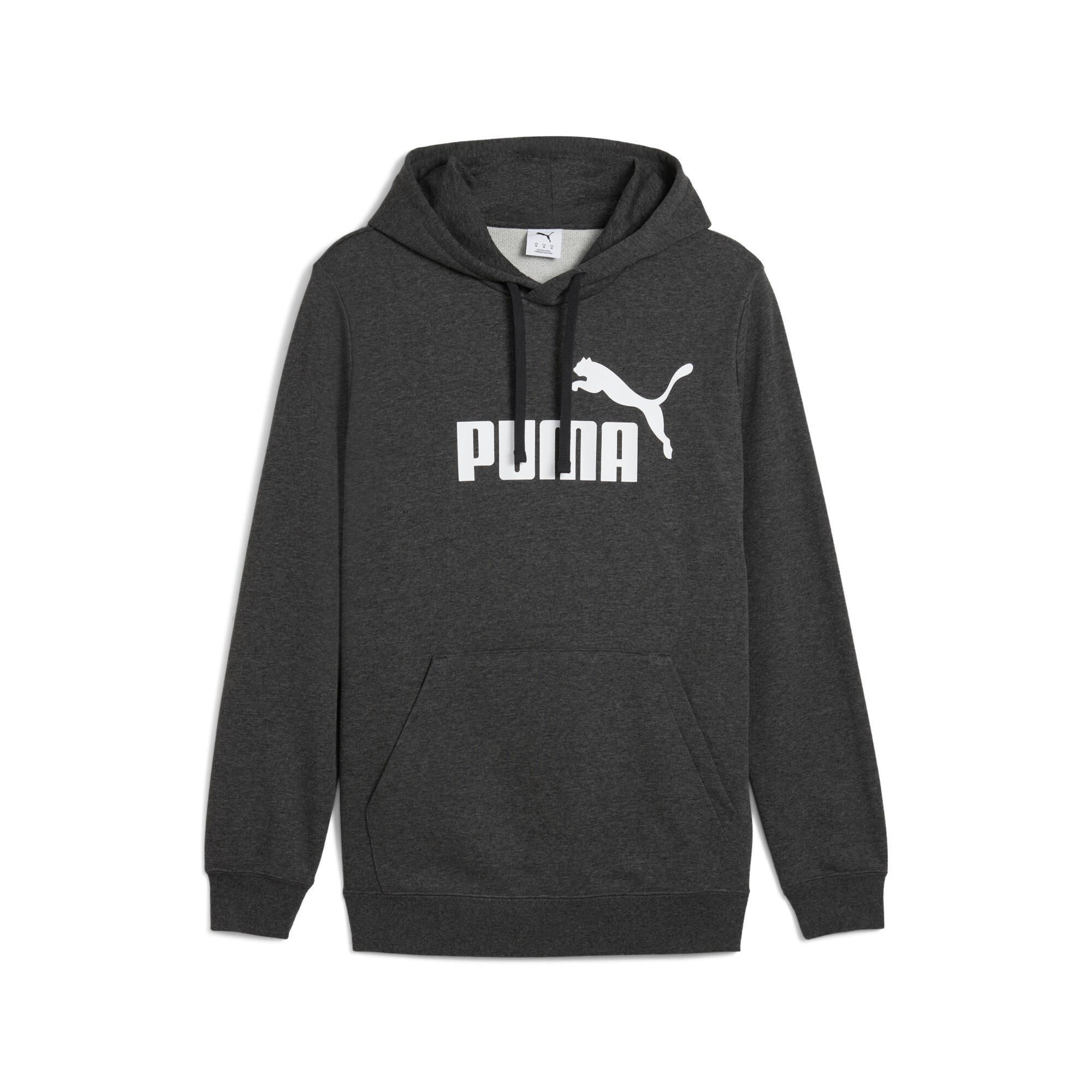 PUMA Essentials No. 1 Logo Men's Hoodie in Dark Grey Heather Product Image