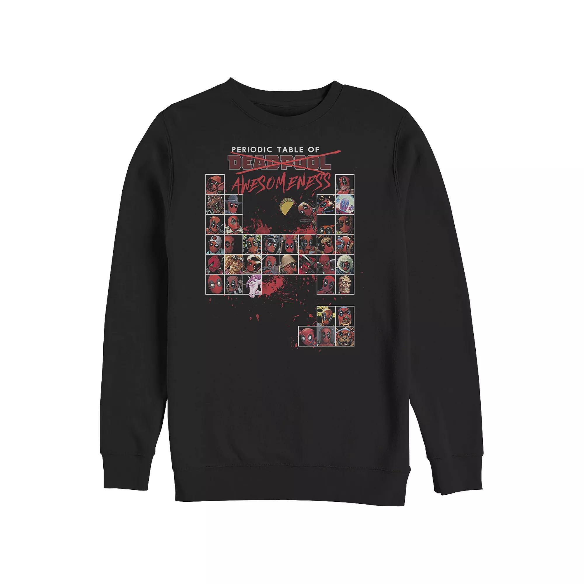 Big & Tall Marvel Deadpool Periodic Table Of Awesomeness Graphic Fleece, Men's,  Product Image