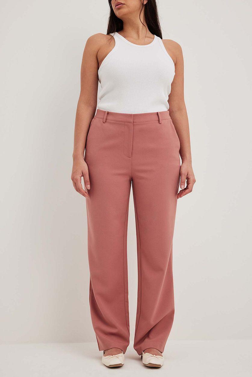 Mid Waist Melange Suit Pants Product Image