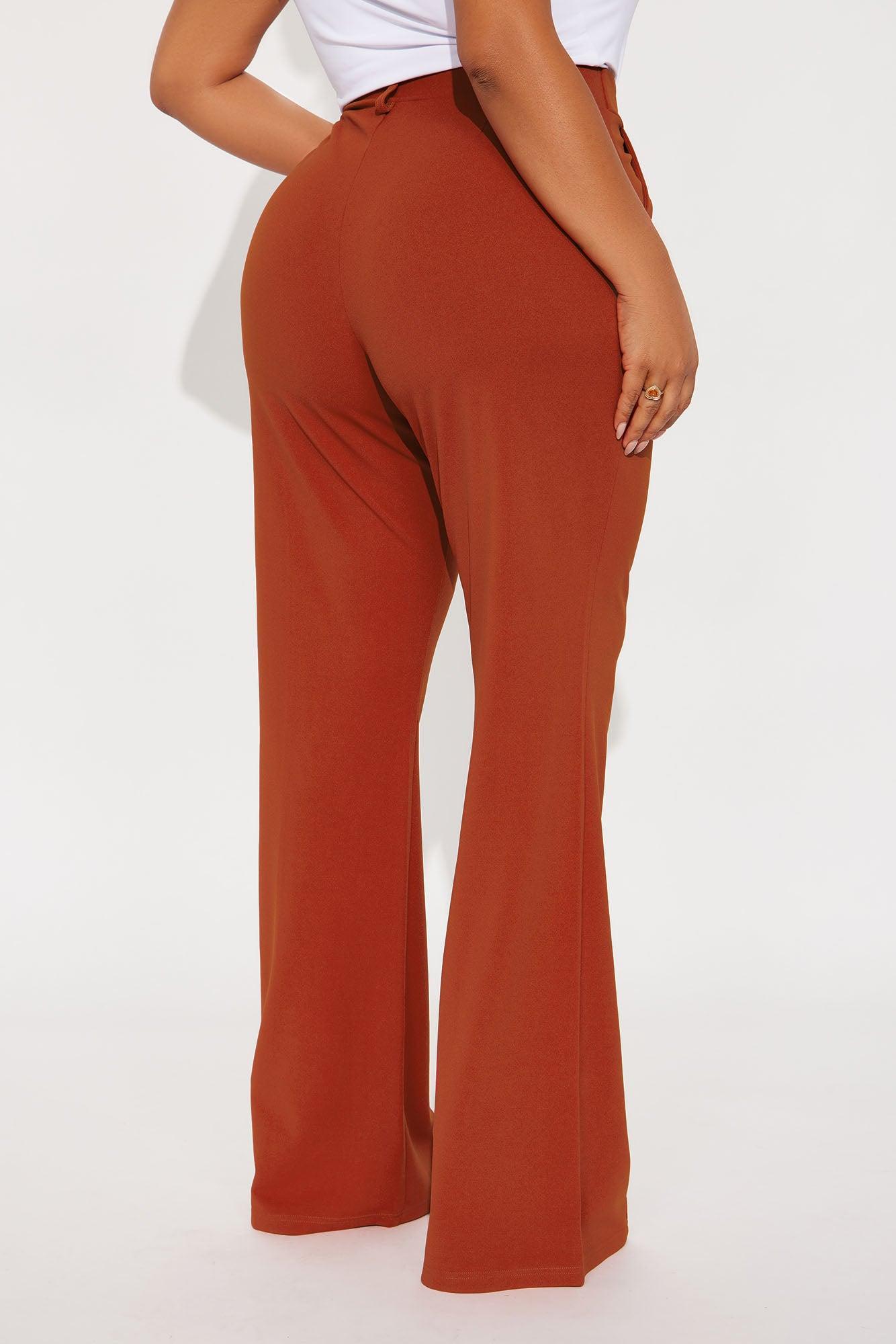 Heidi Wide Leg Trouser Pant - Rust Female Product Image