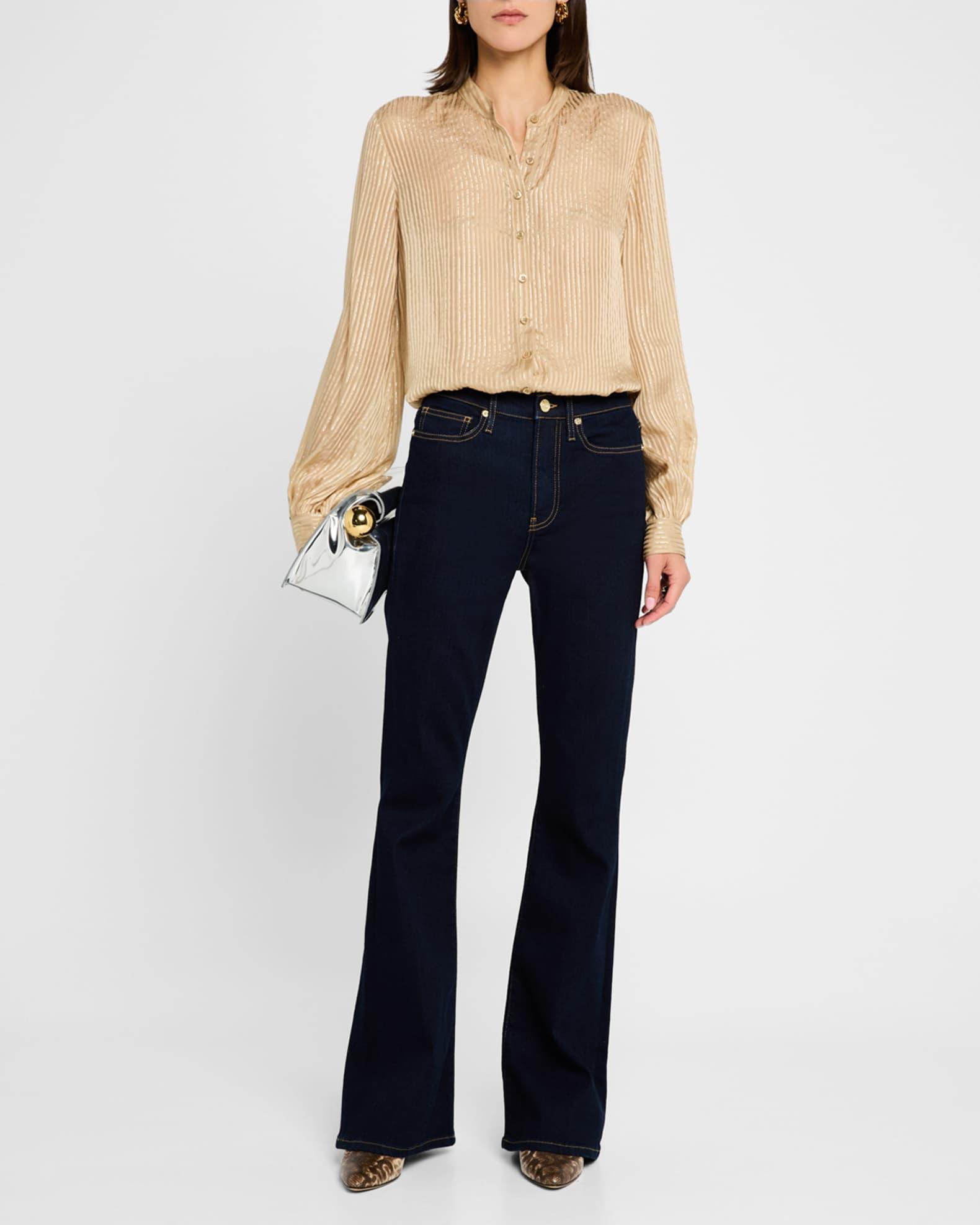 Stripe Button-Front Blouse  Product Image