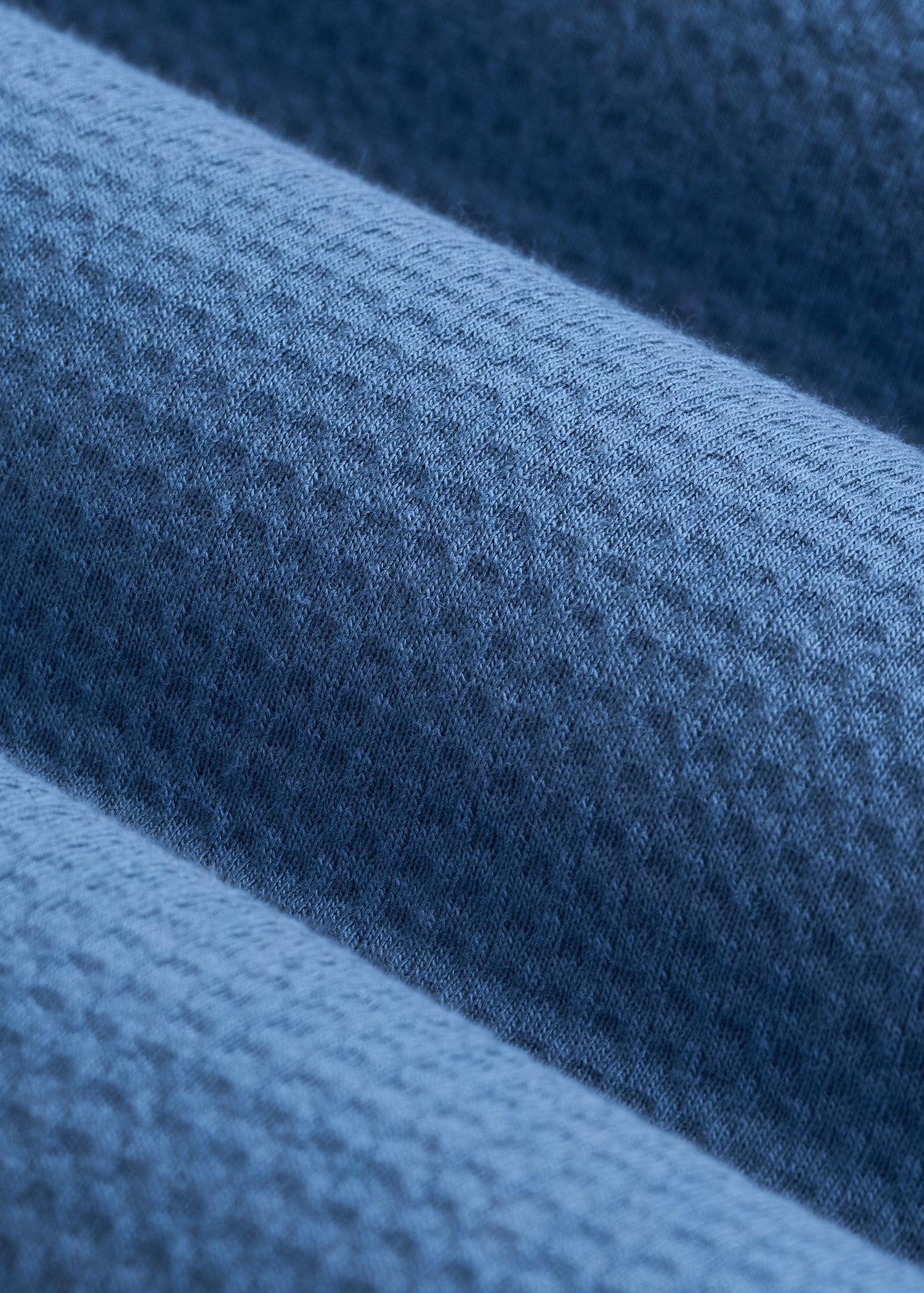 Cloud Knit Waffle Short Sleeve Tee for Tall Men in Deep Cobalt Male Product Image