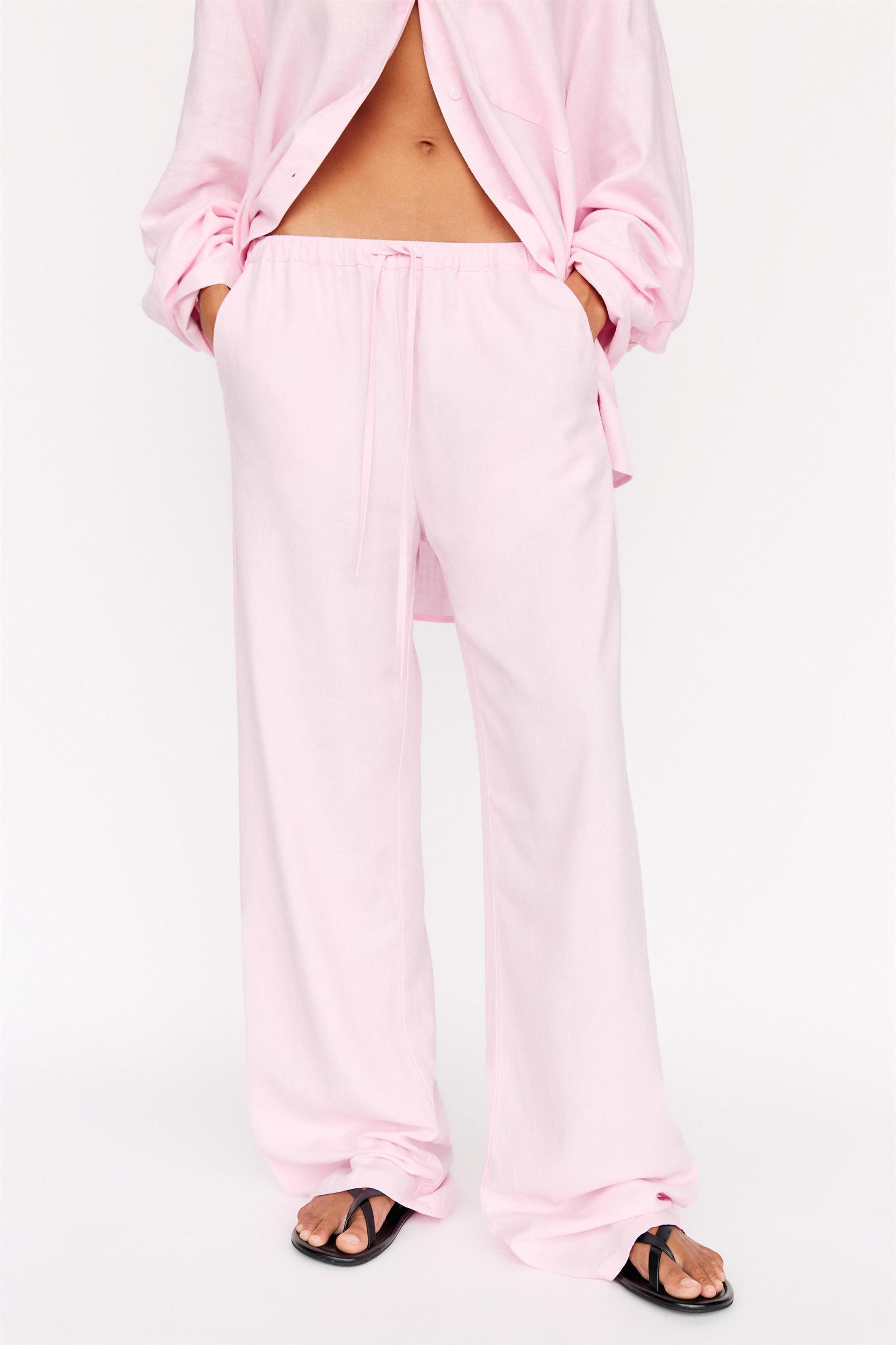 Linen blend sweatpants Product Image