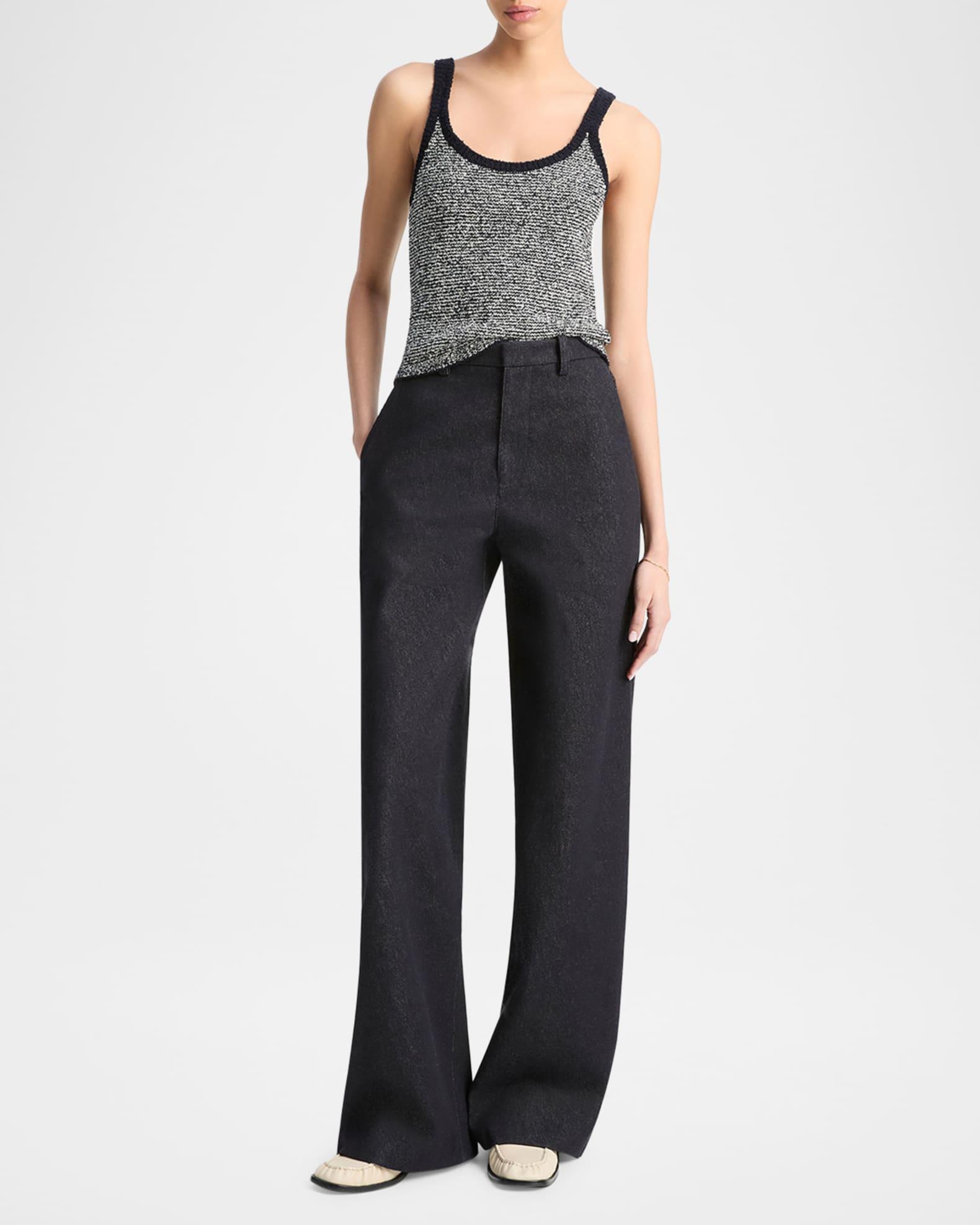 High-Rise Cotton Twill Pants Product Image