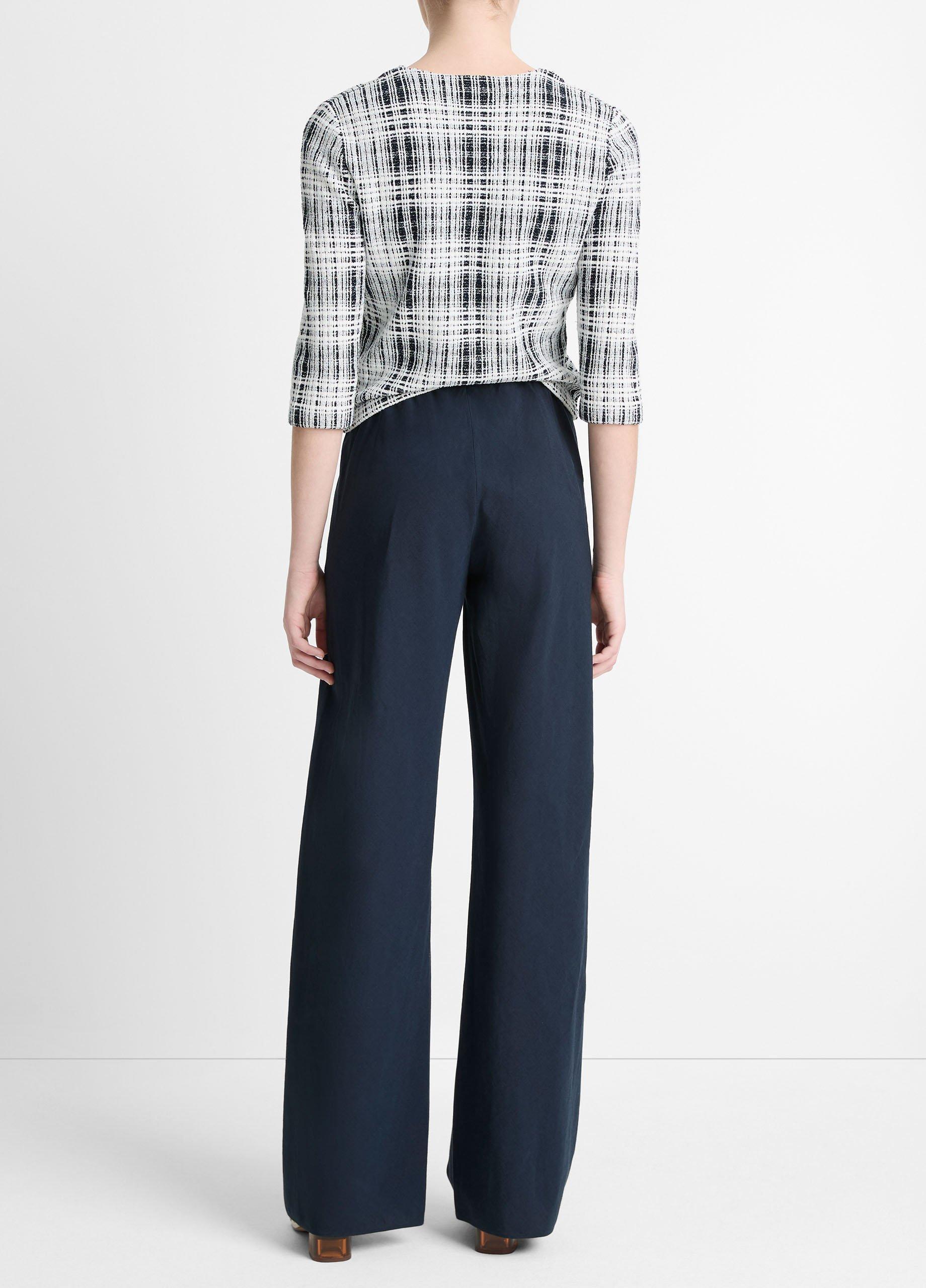 Cotton-Blend High-Waist Bias Pant Product Image