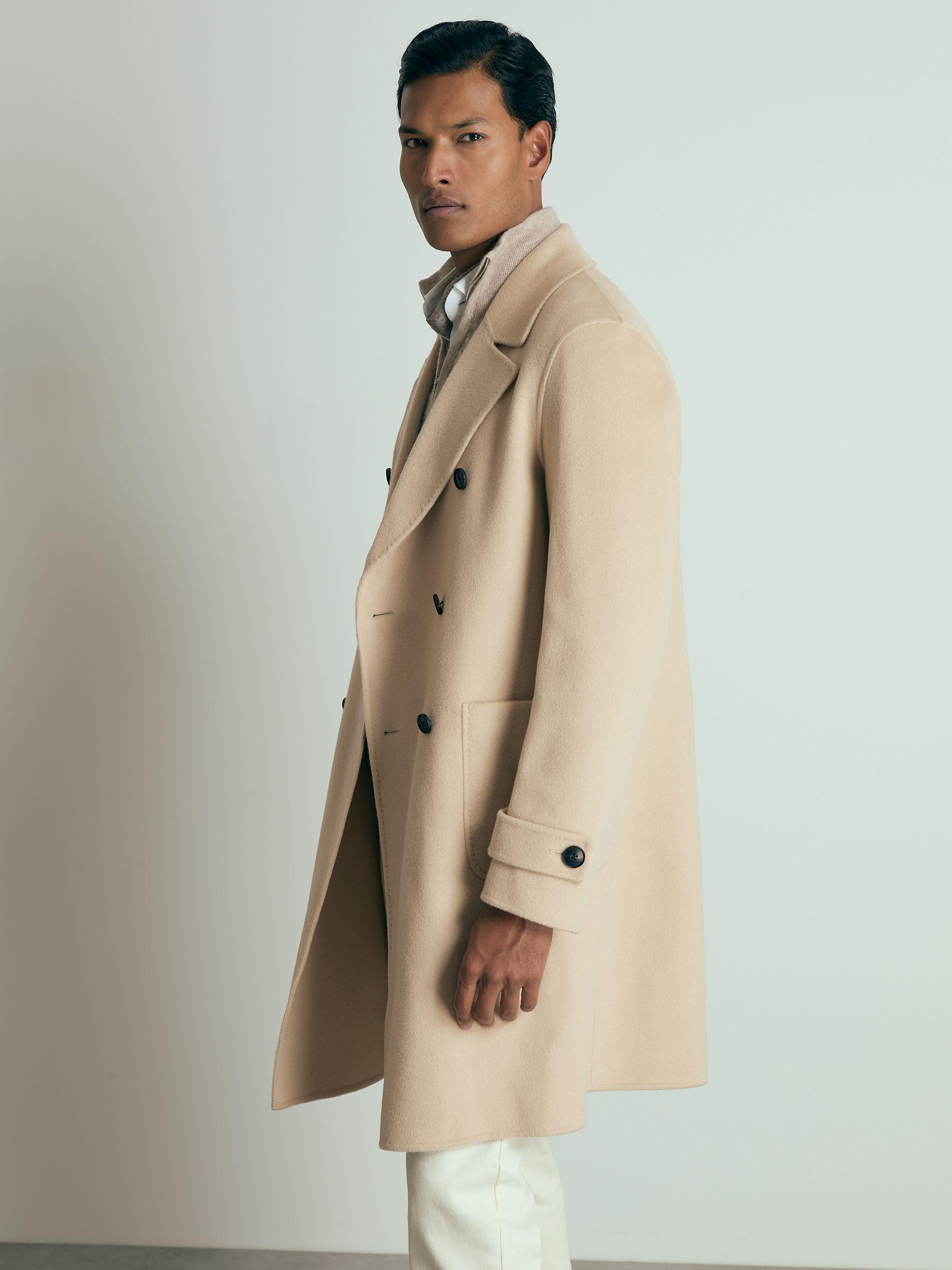 Atelier Wool-Cashmere Double-Breasted Coat in Camel Product Image