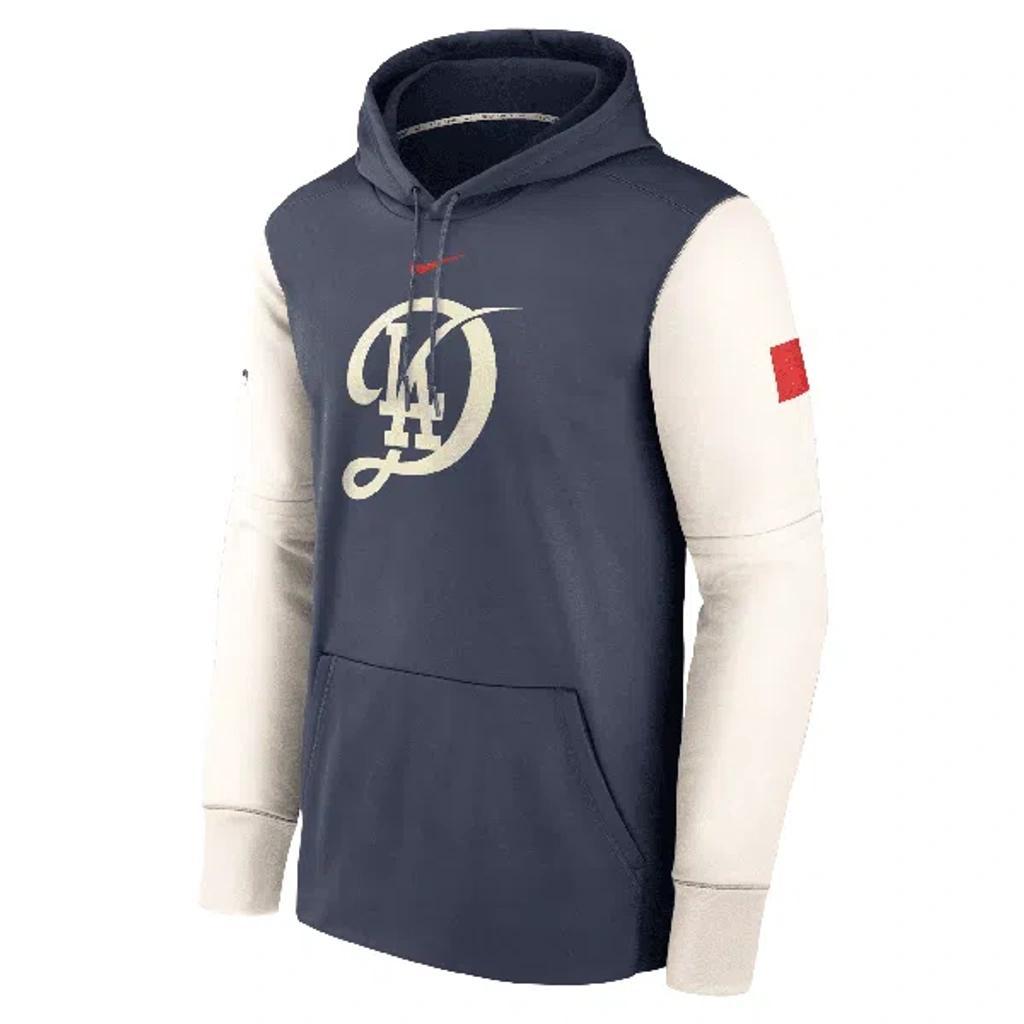 Los Angeles Dodgers City Connect Practice Men's Nike Therma MLB Pullover Hoodie Product Image