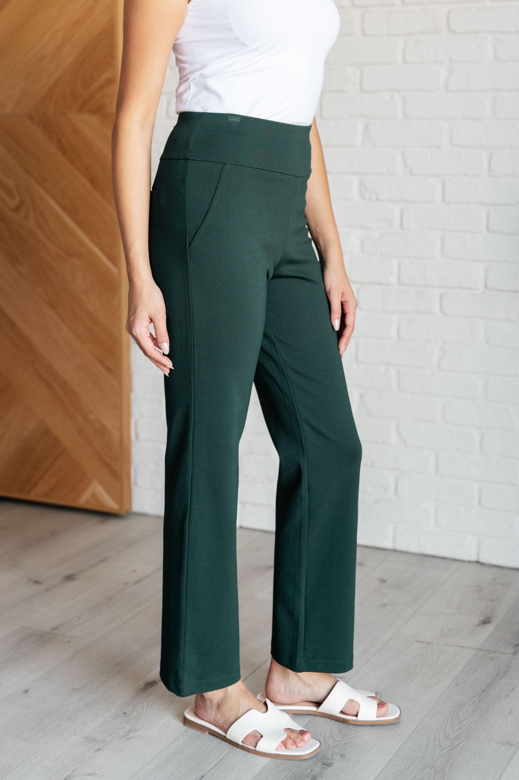 Magic Straight Pants in Hunter Green Product Image