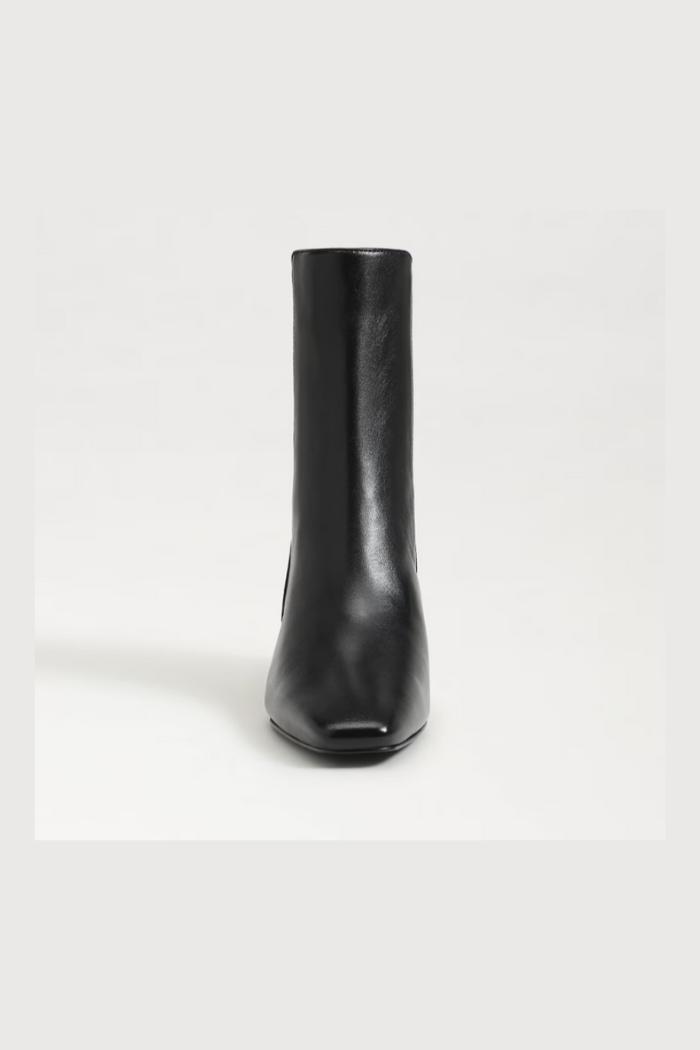 Margo Kitten Heel Bootie - Black Gloss Leather Product Image