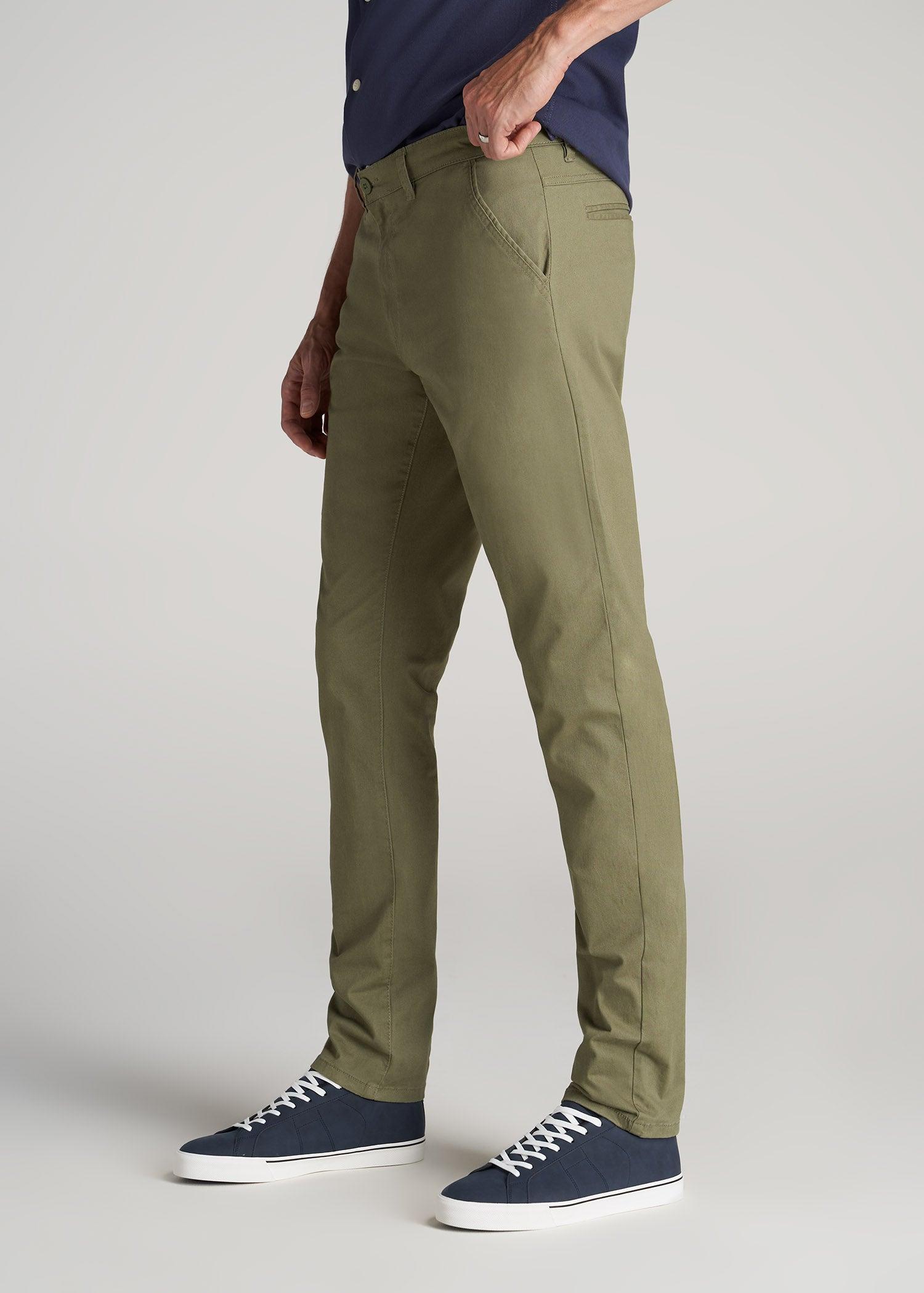 Carman TAPERED Chinos in Camo Green - Pants for Tall Men Product Image