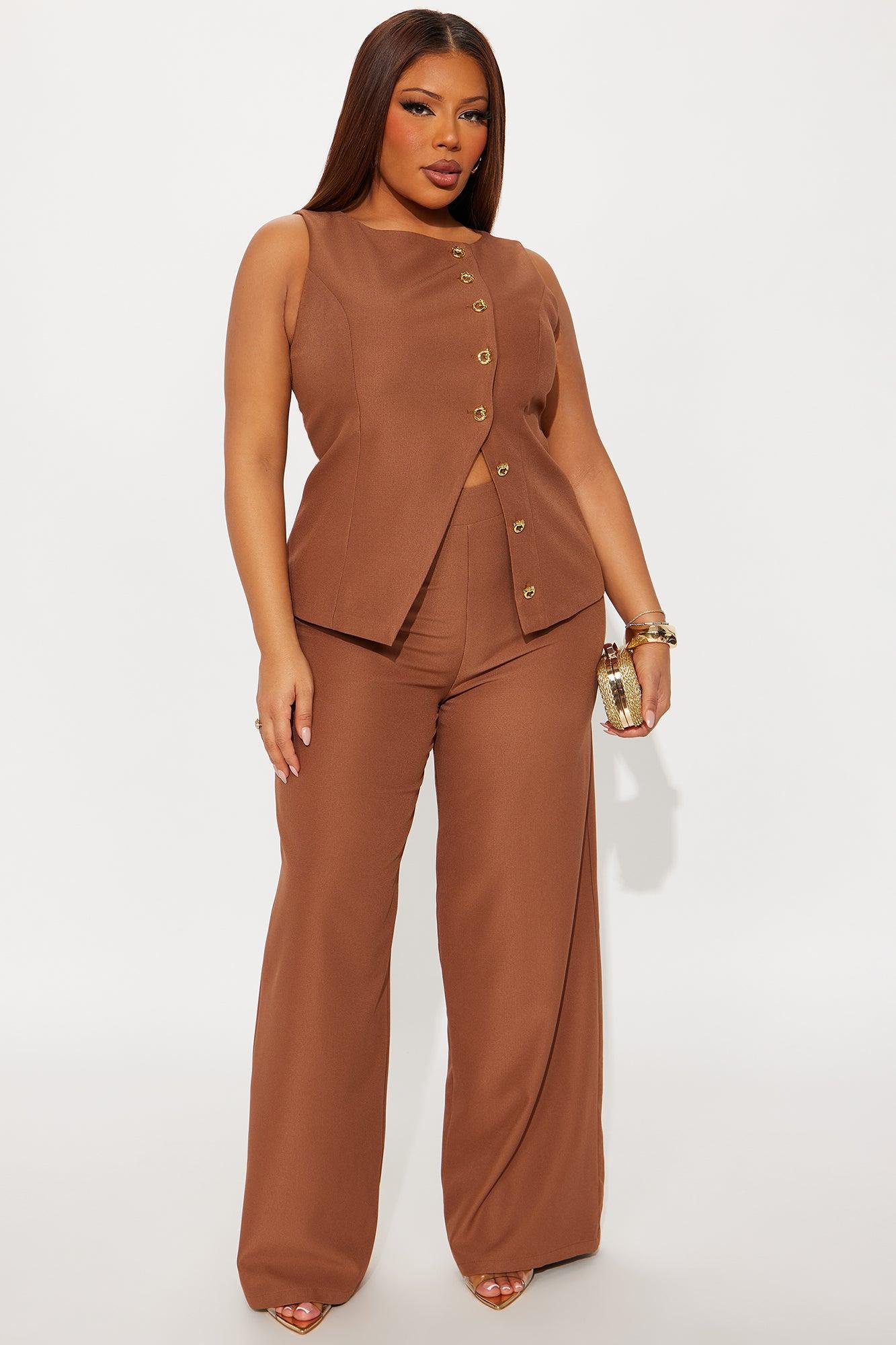 Coline Vest Pant Set - Mocha Female Product Image