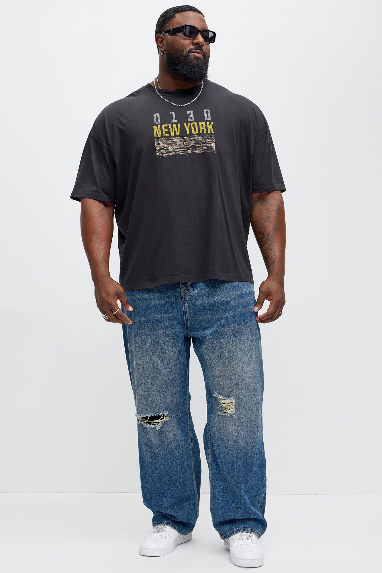 New York Digits Oversized Short Sleeve Tee - Black Product Image