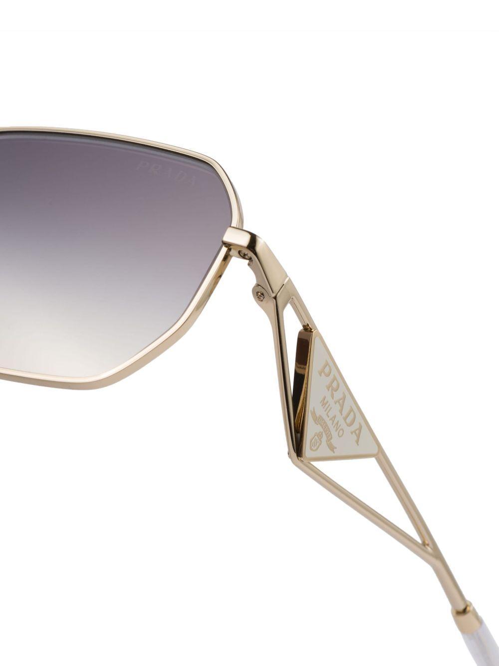 triangle-logo rectangle-frame sunglasses Product Image