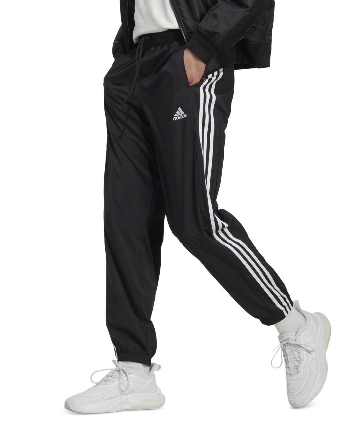 Big & Tall adidas AEROREADY Essentials Elastic Cuff Woven 3-Stripes Pants, Mens Product Image